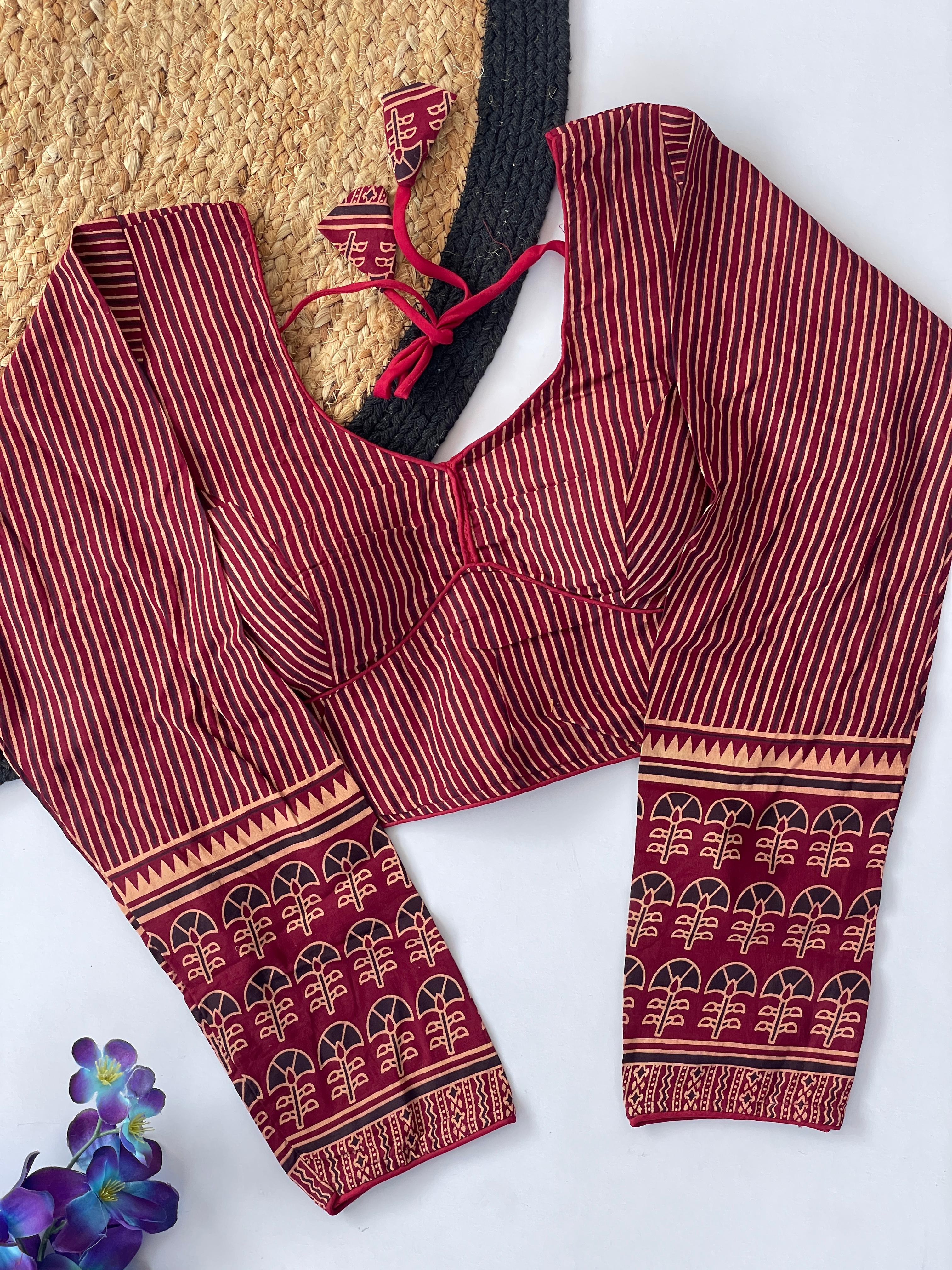 Ajrakh Cotton Galaxy blouse