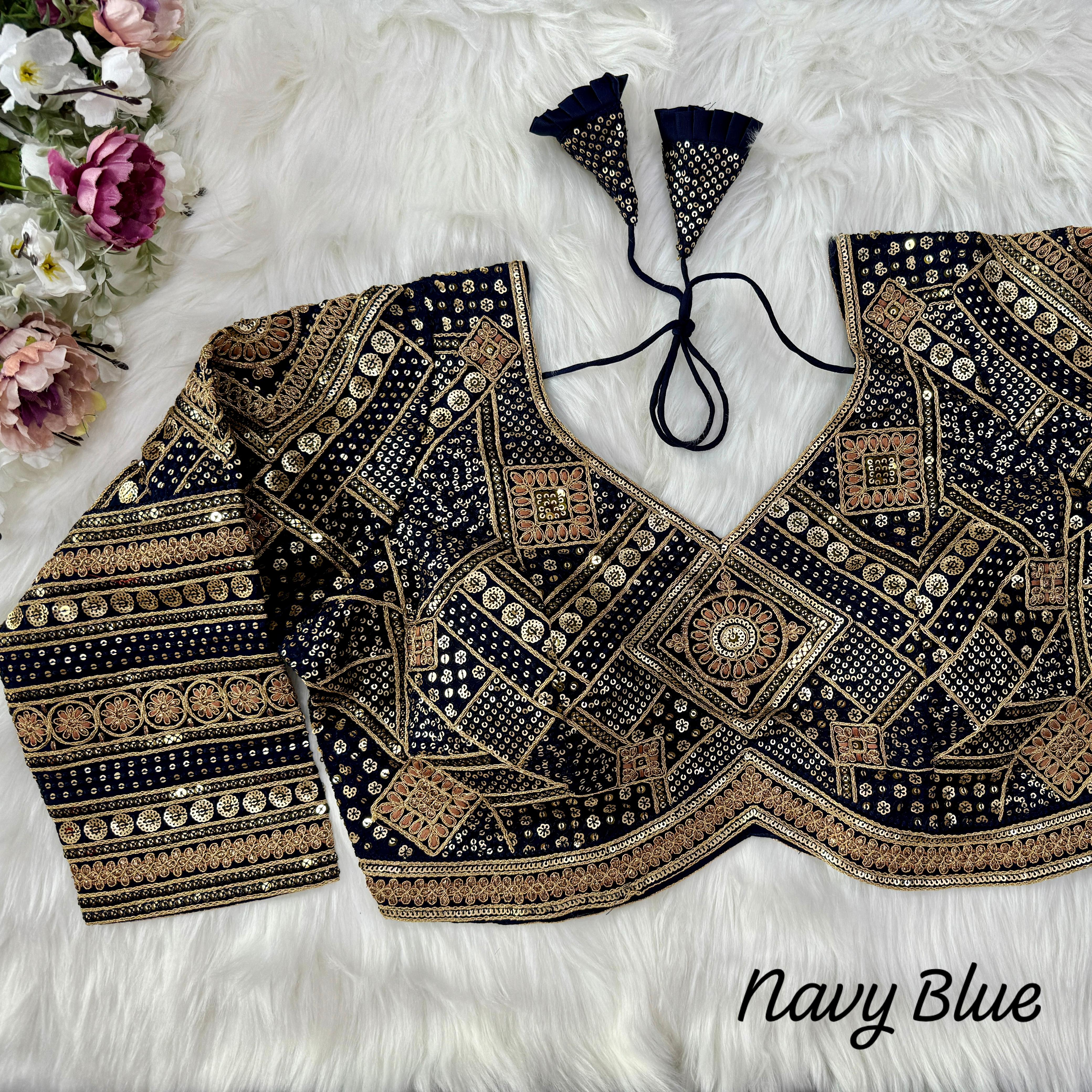❤️ BEAUTIFUL HEAVY LONG SLEEVES APPLE-CUT BRIDAL BLOUSE♥️