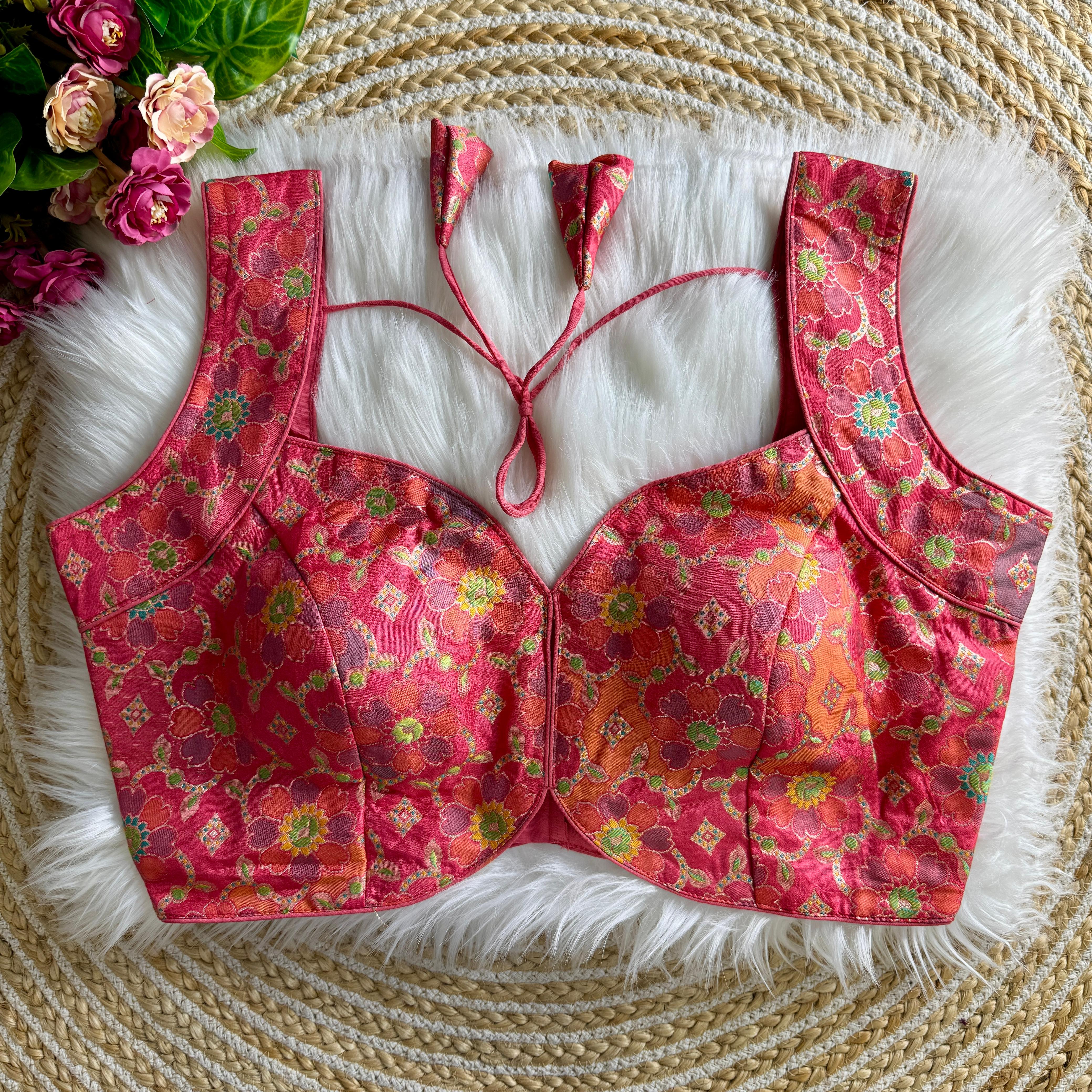 ♥️ NEW SLEEVES LESS JACQUARD BLOUSE ❤️
