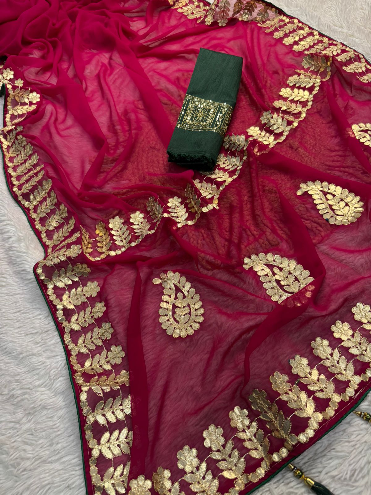 Pavitra super hit design  Gorjart orjnal gota patti saree