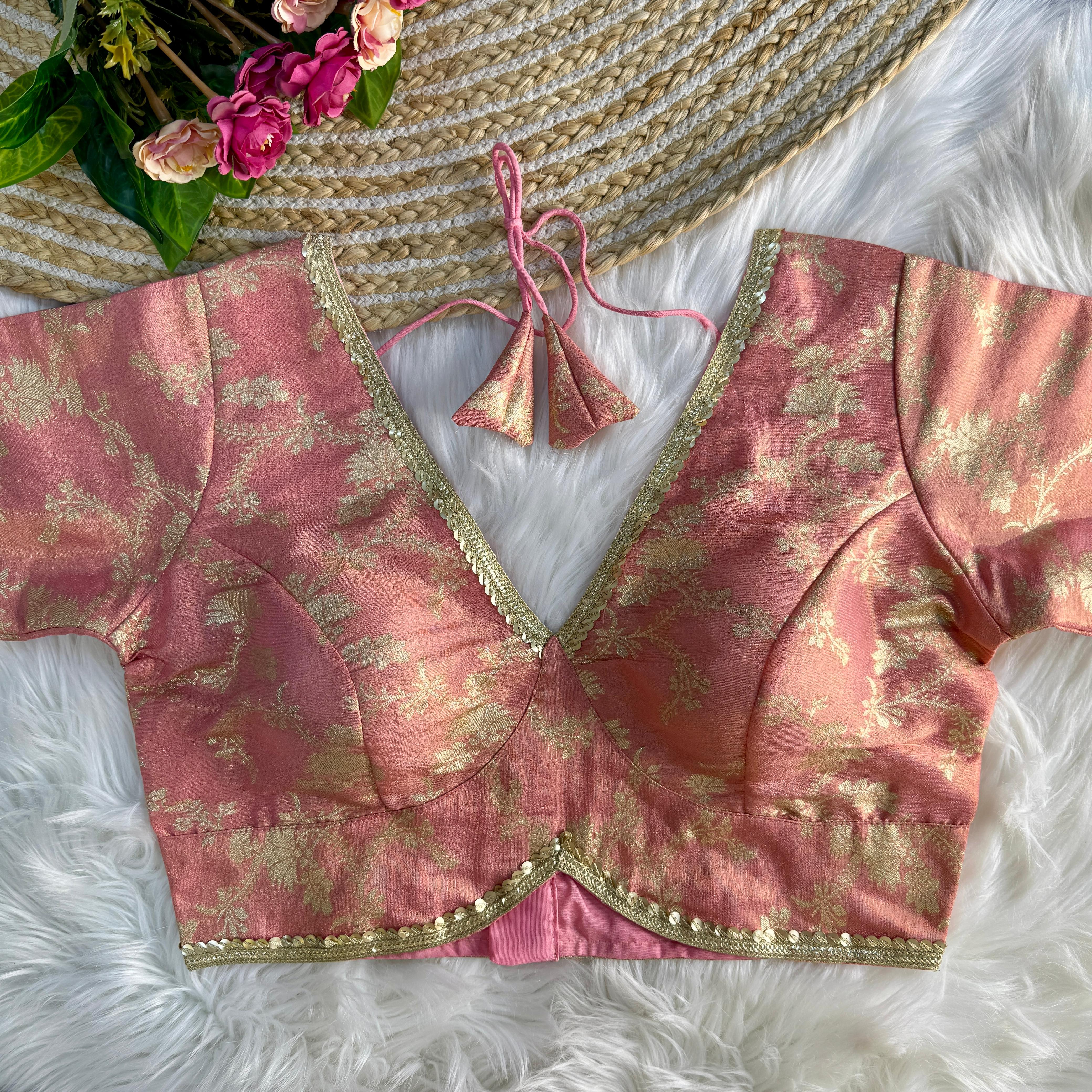 PURE COSMOS VISCOSE JEQUARD SILK BLOUSE