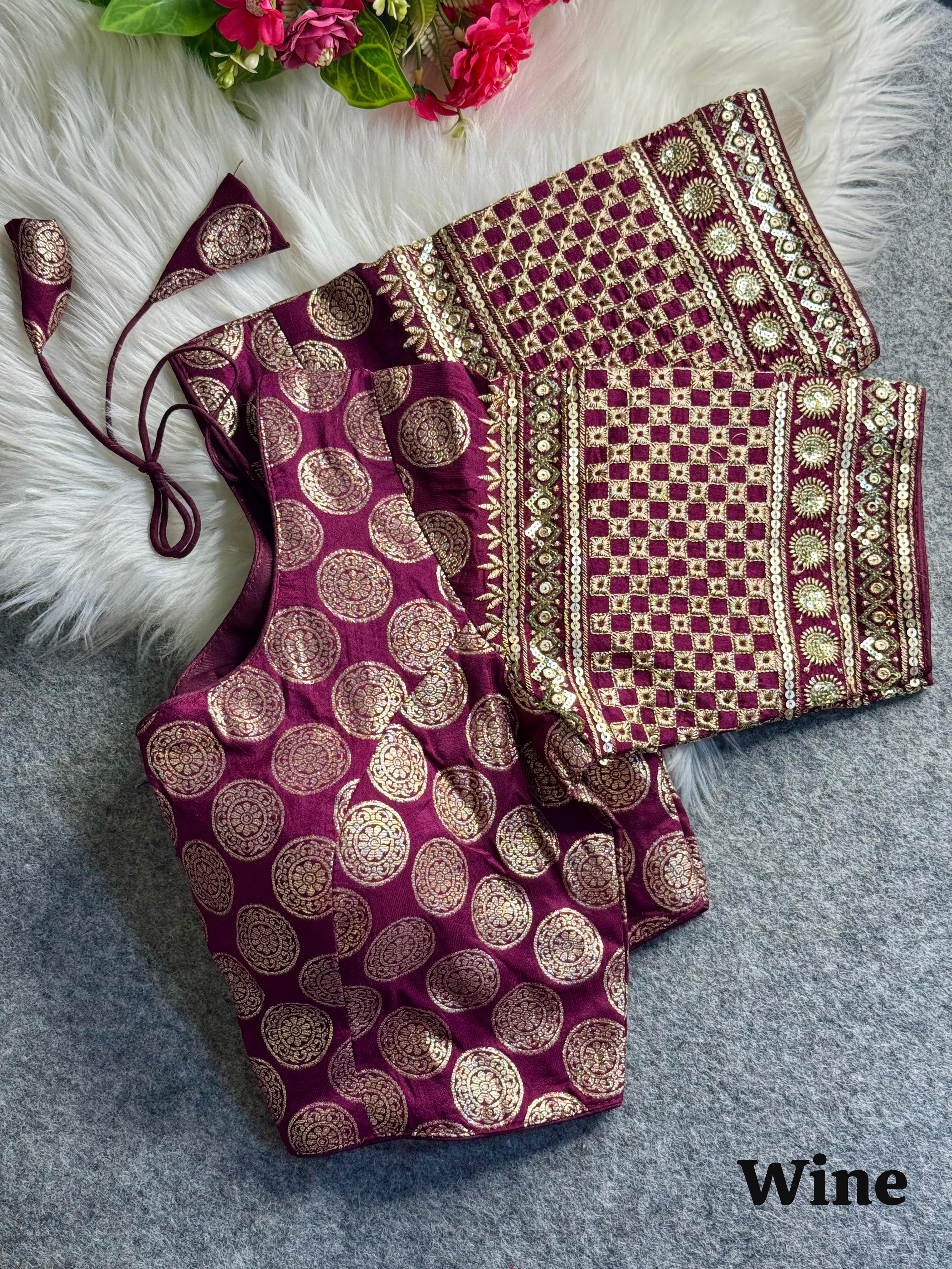 ♥️ HEAVY PURE DOLA SILK  BLOUSE ❤️