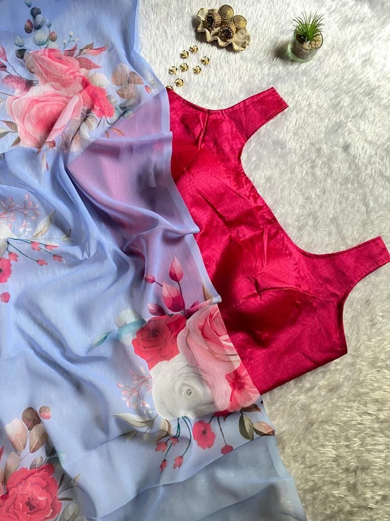 Soft Georgette print saree