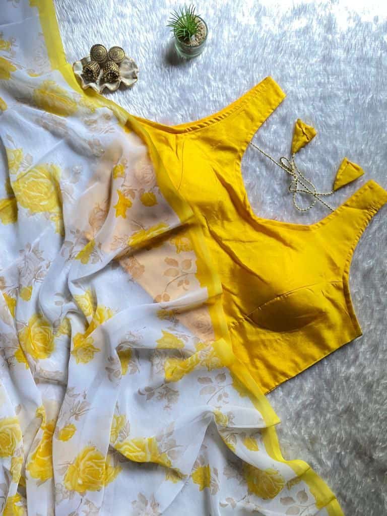 Soft Georgette print saree