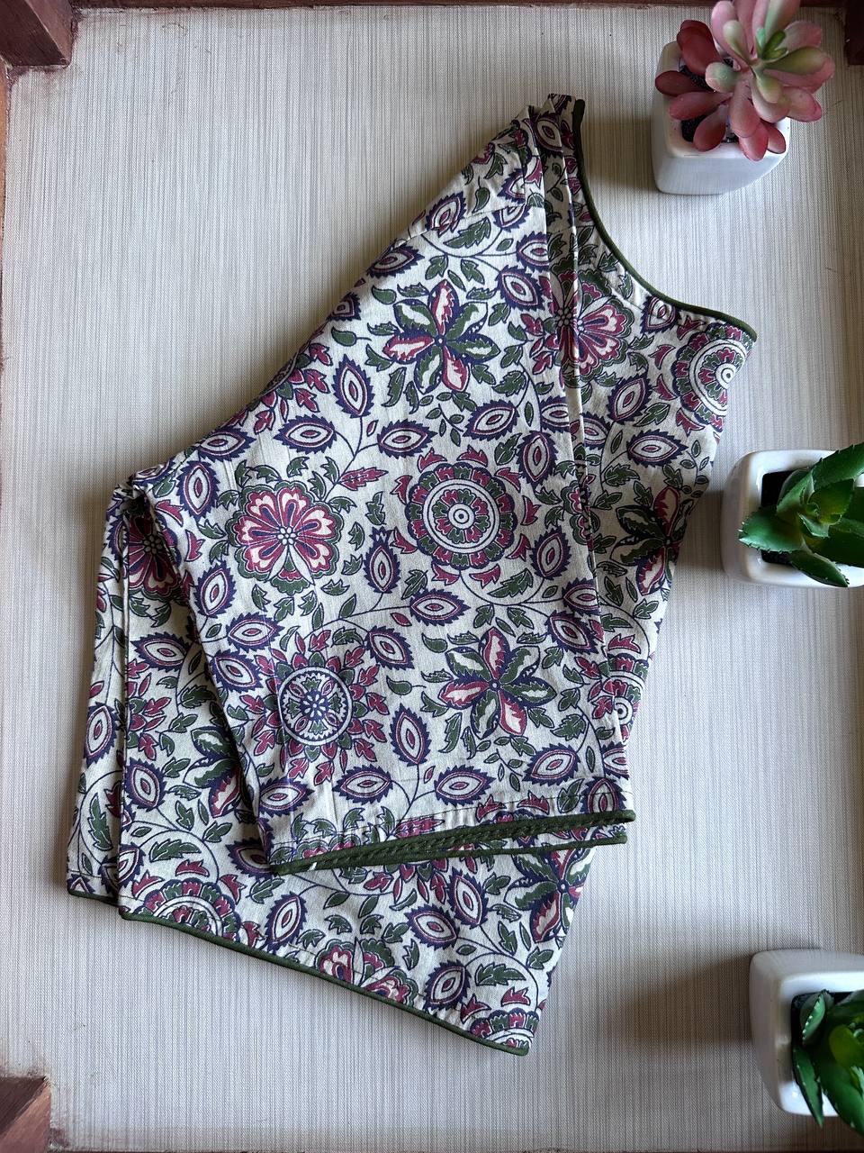 Pure Ajrakh Cotton Blouse