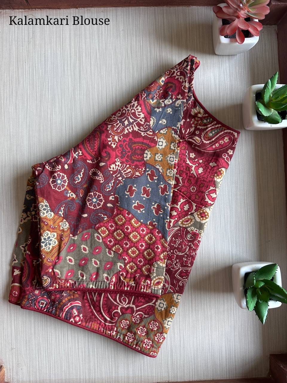 Pure Kalamkari Cotton Blouse