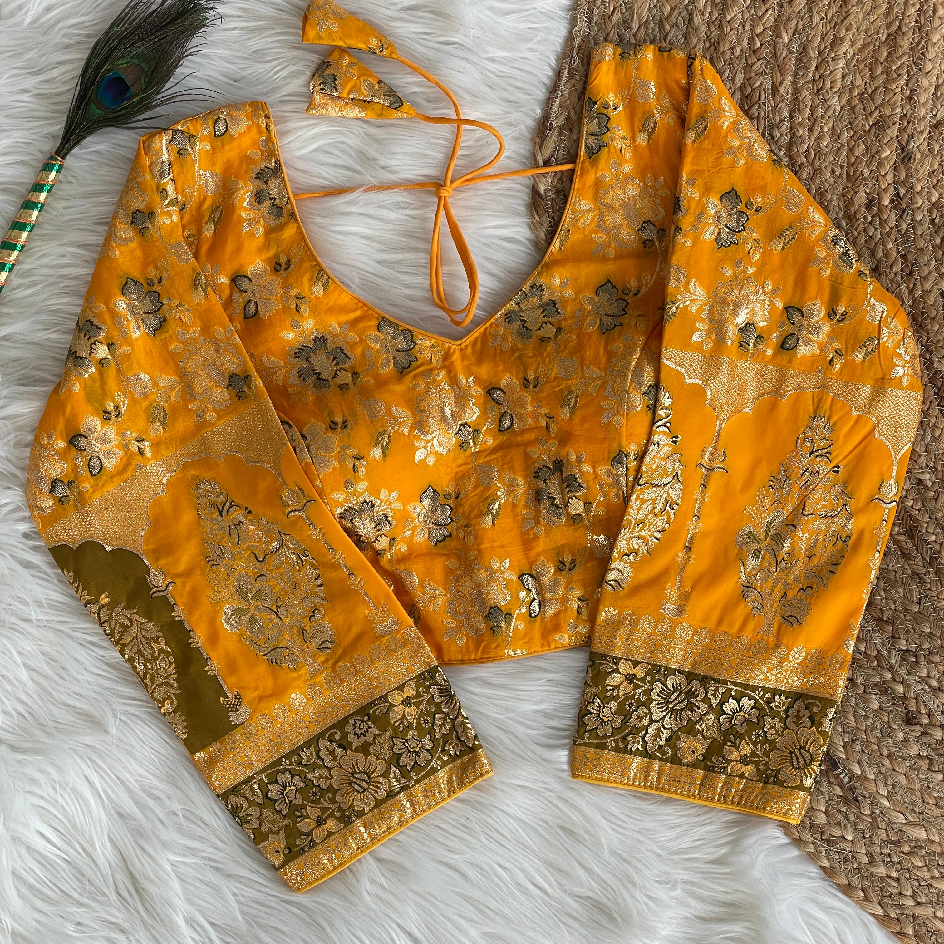 Pure Dola Silk With Multicolour Weaving blouse