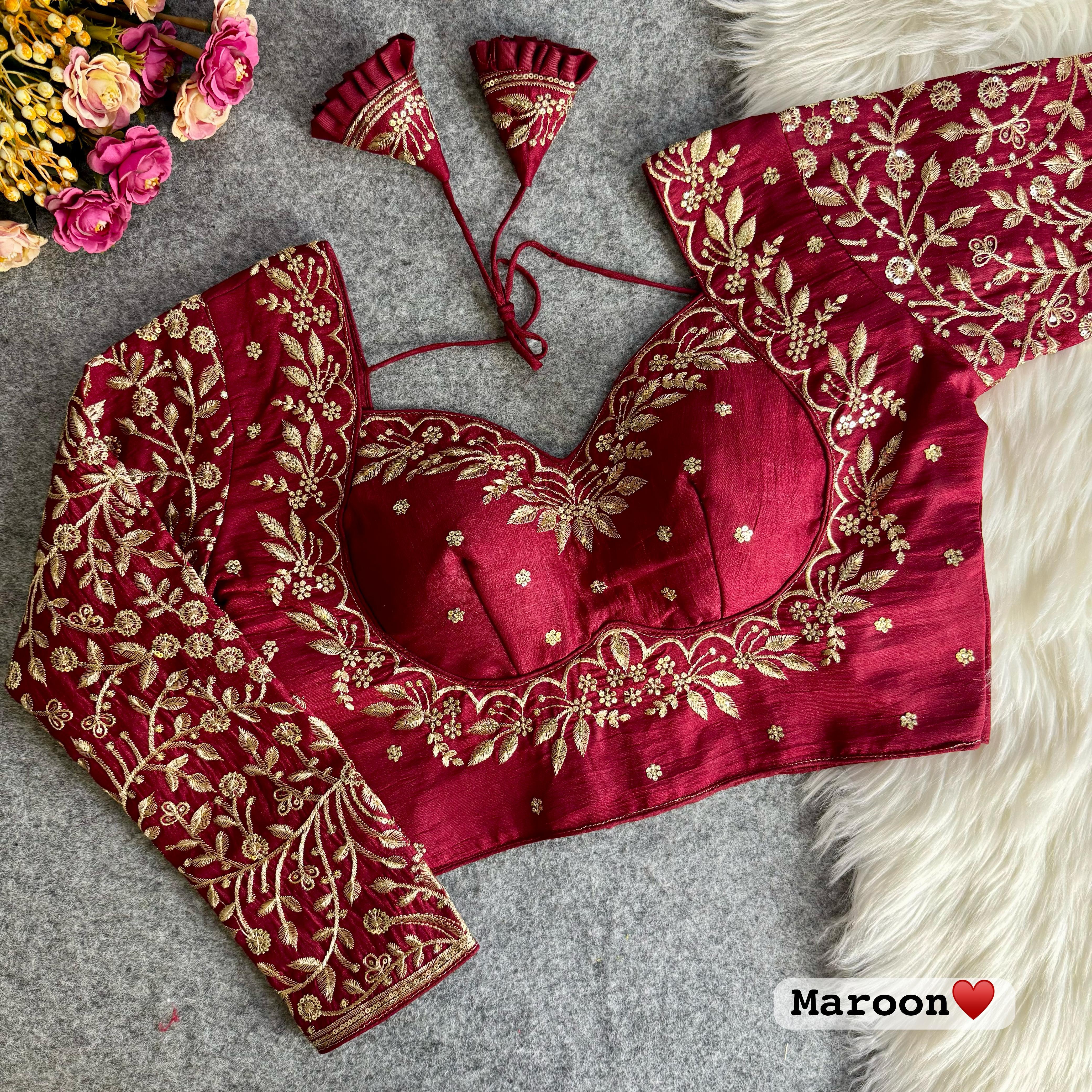￼ROYAL MUMTAZ STYLE LONG SLEEVES BRIDAL BLOUSE