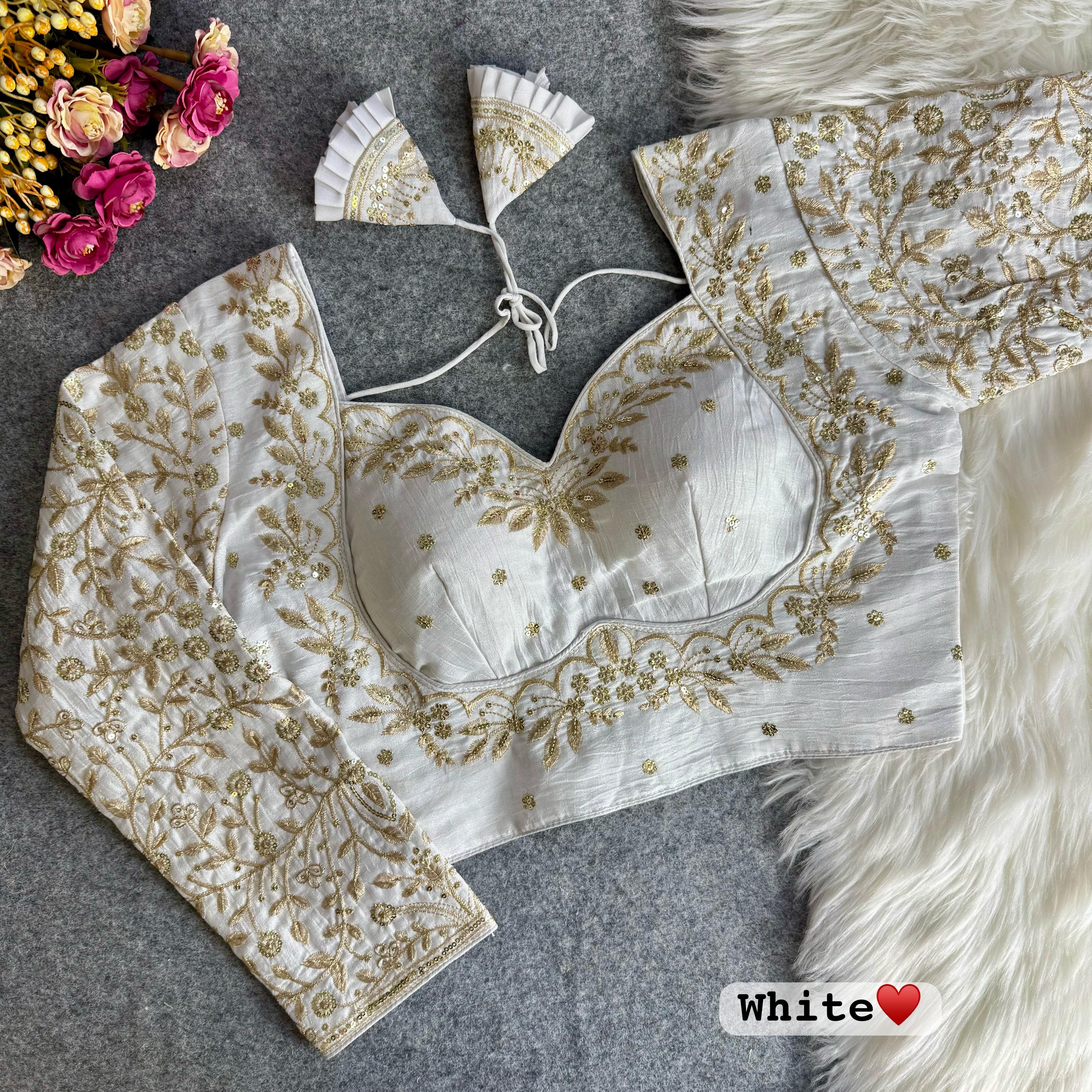 ￼ROYAL MUMTAZ STYLE LONG SLEEVES BRIDAL BLOUSE