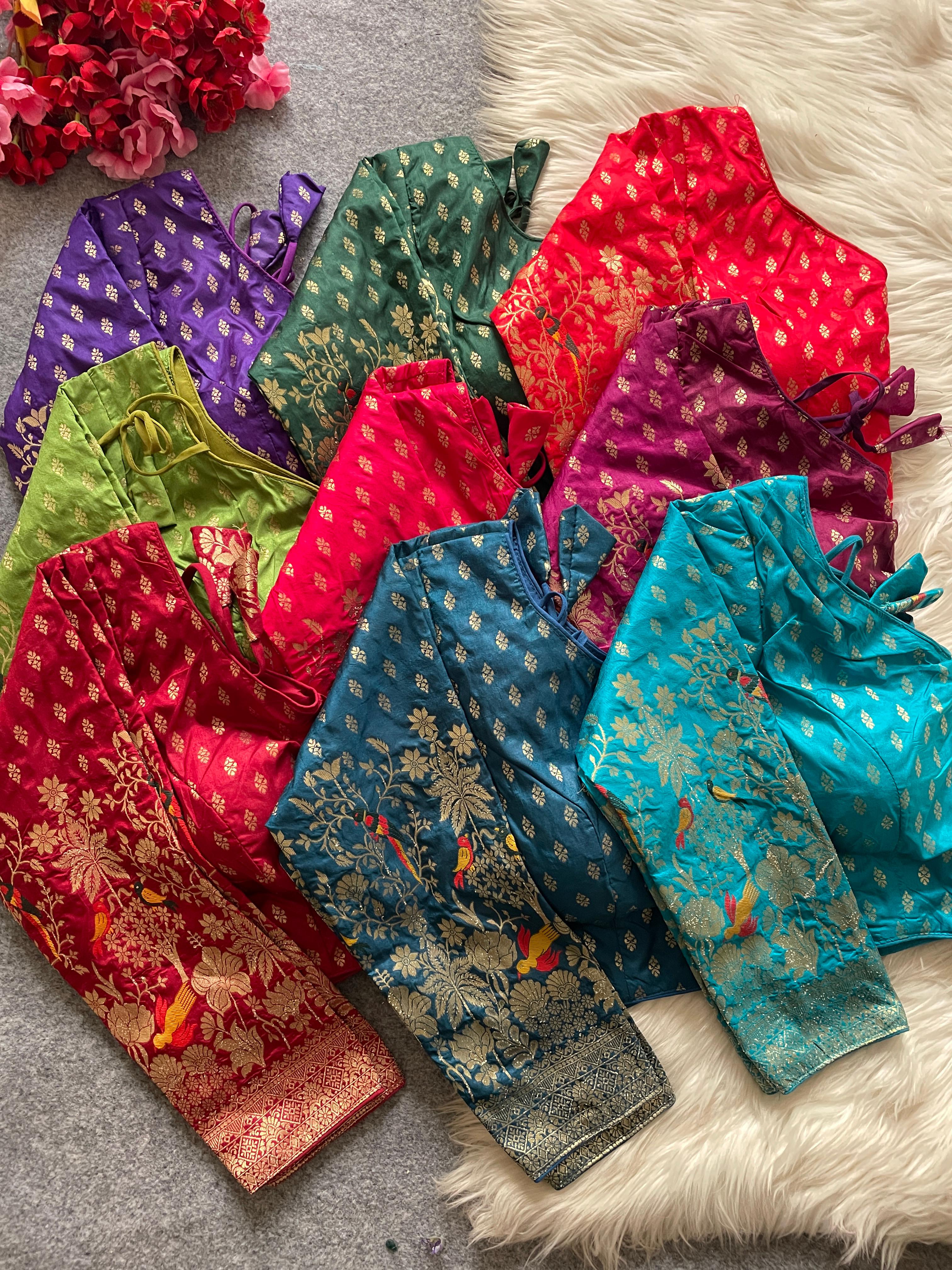 Pure Dola Silk With Multicolour Weaving
