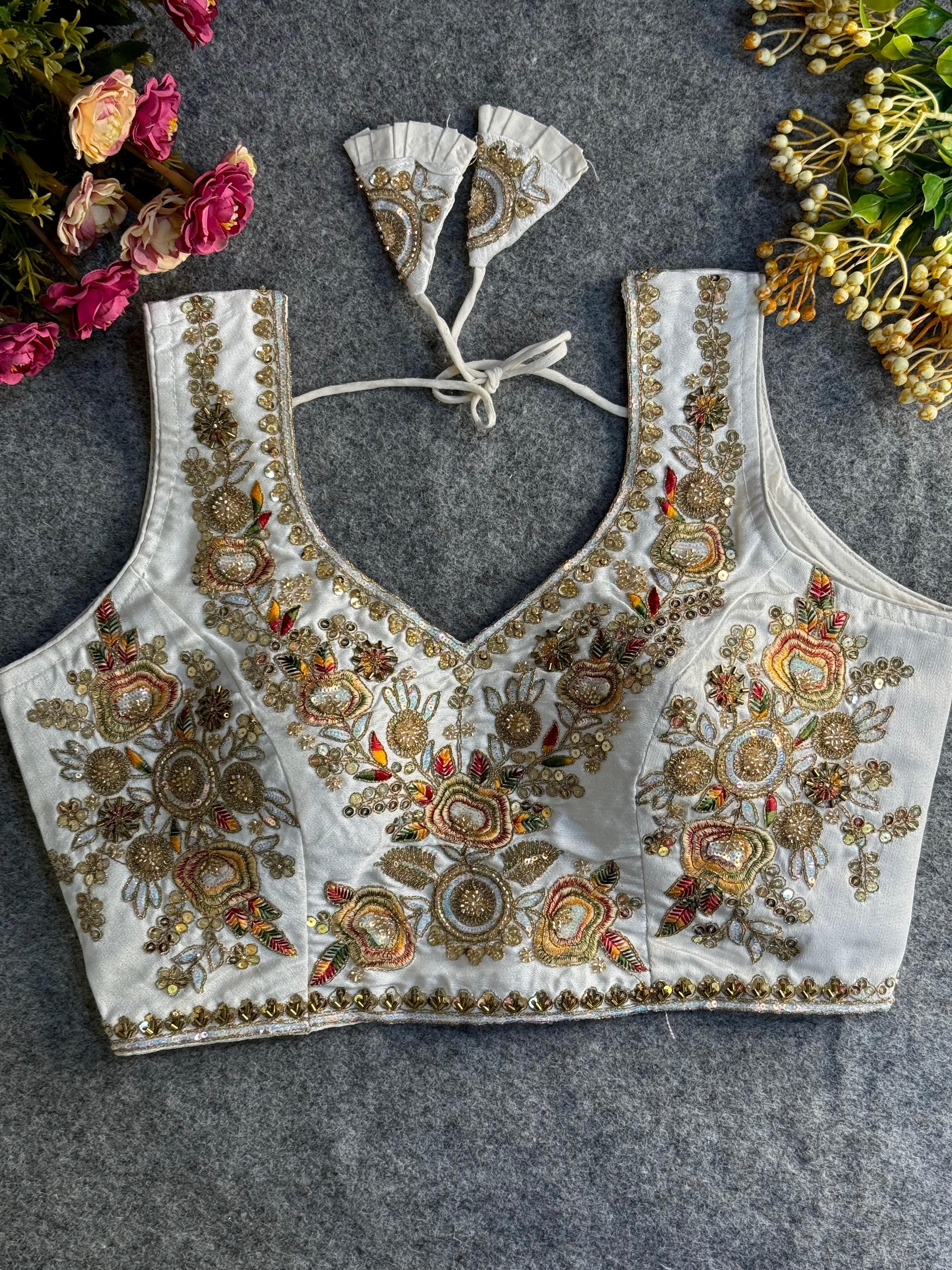 ❤️ HEAVY BEADS WORK  BRIDAL BLOUSE♥️