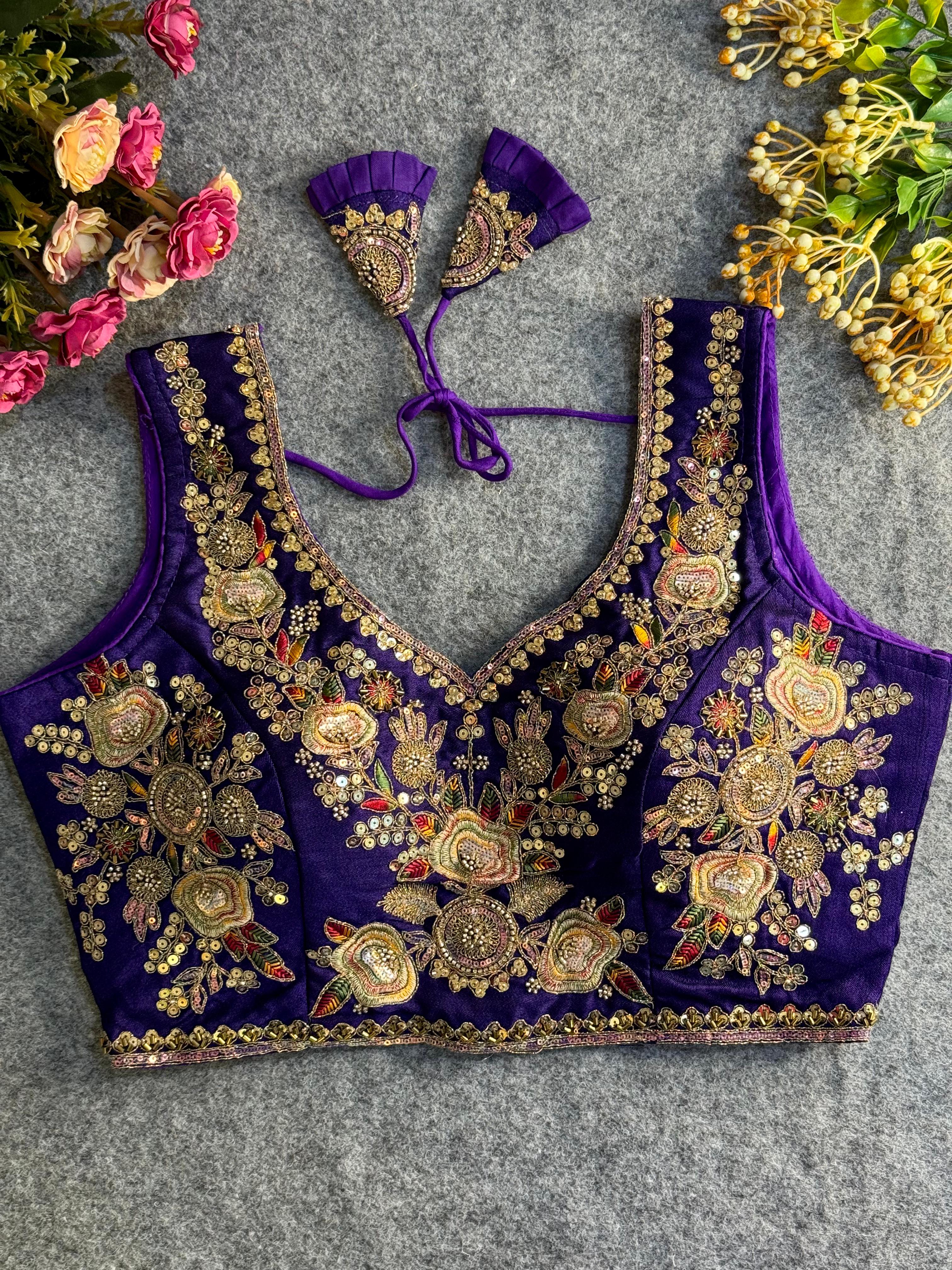 ❤️ HEAVY BEADS WORK  BRIDAL BLOUSE♥️