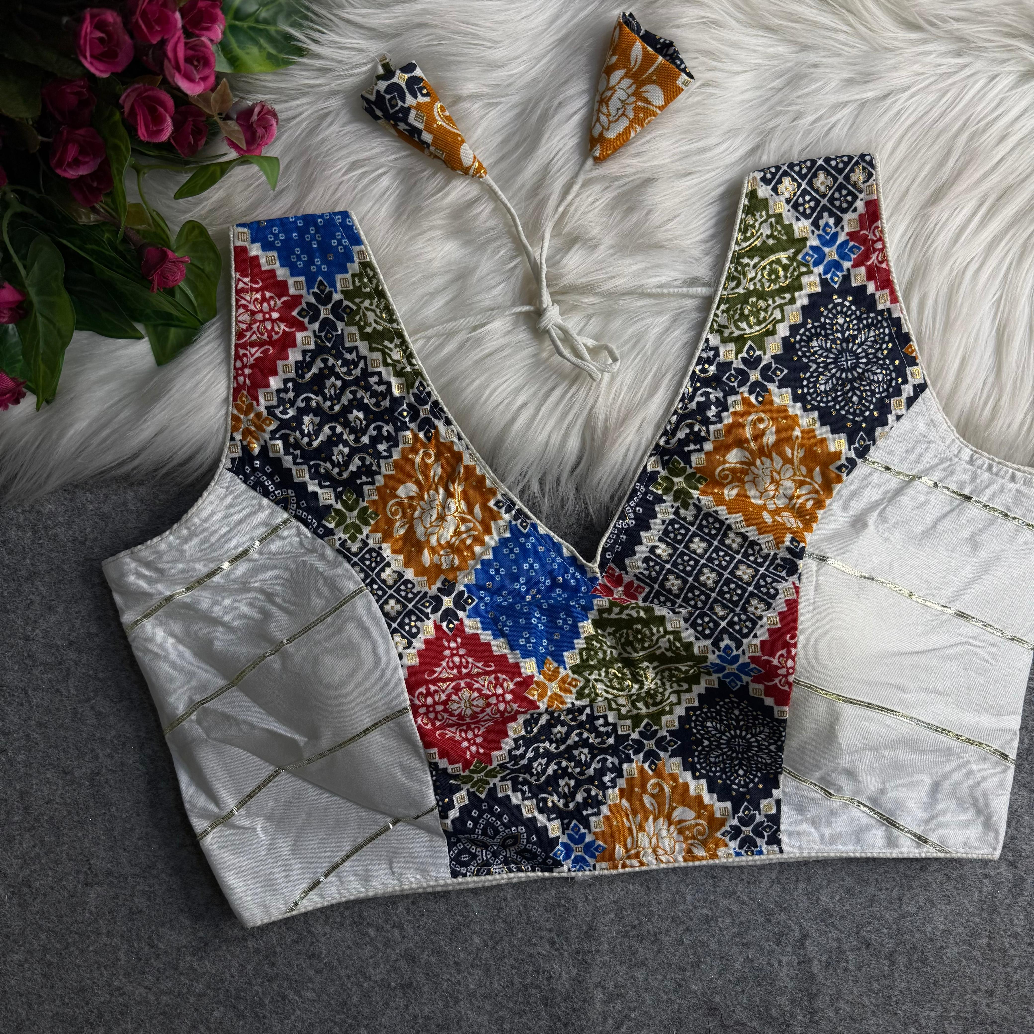 ♥️ TRADITIONAL NAVRATRI SPL.  RAYON COTTON BLOUSE❤️