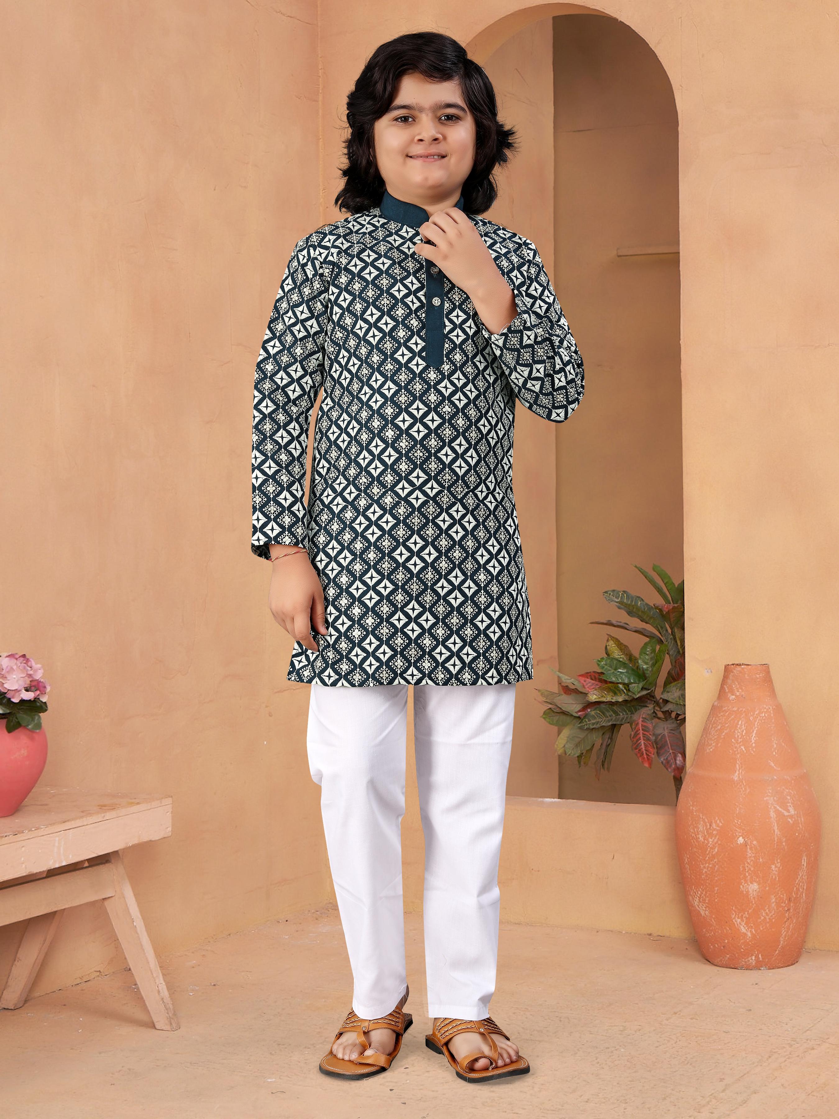 💙PRESENTING KID'S LUCKNOWI CONCEPT KURTA✨