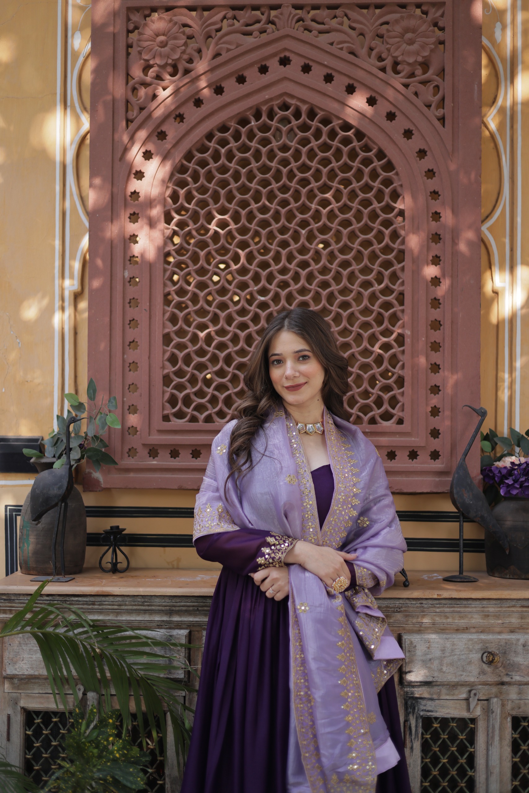 Purple Ethnic Anarkali Gown