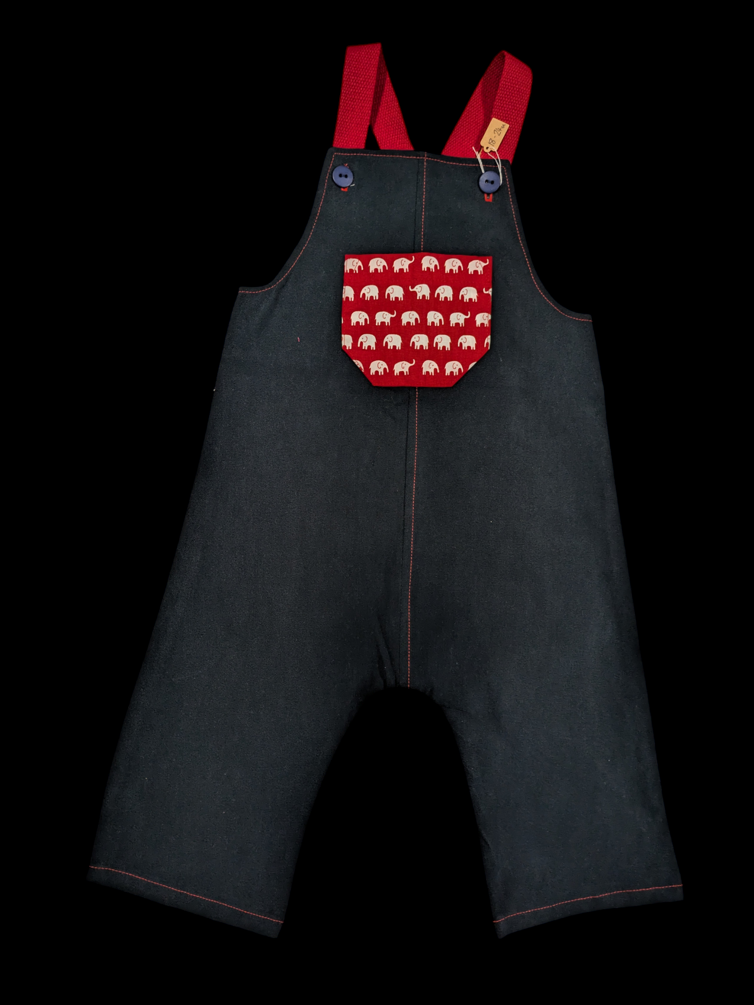 Blue chino and elephants 1-2y