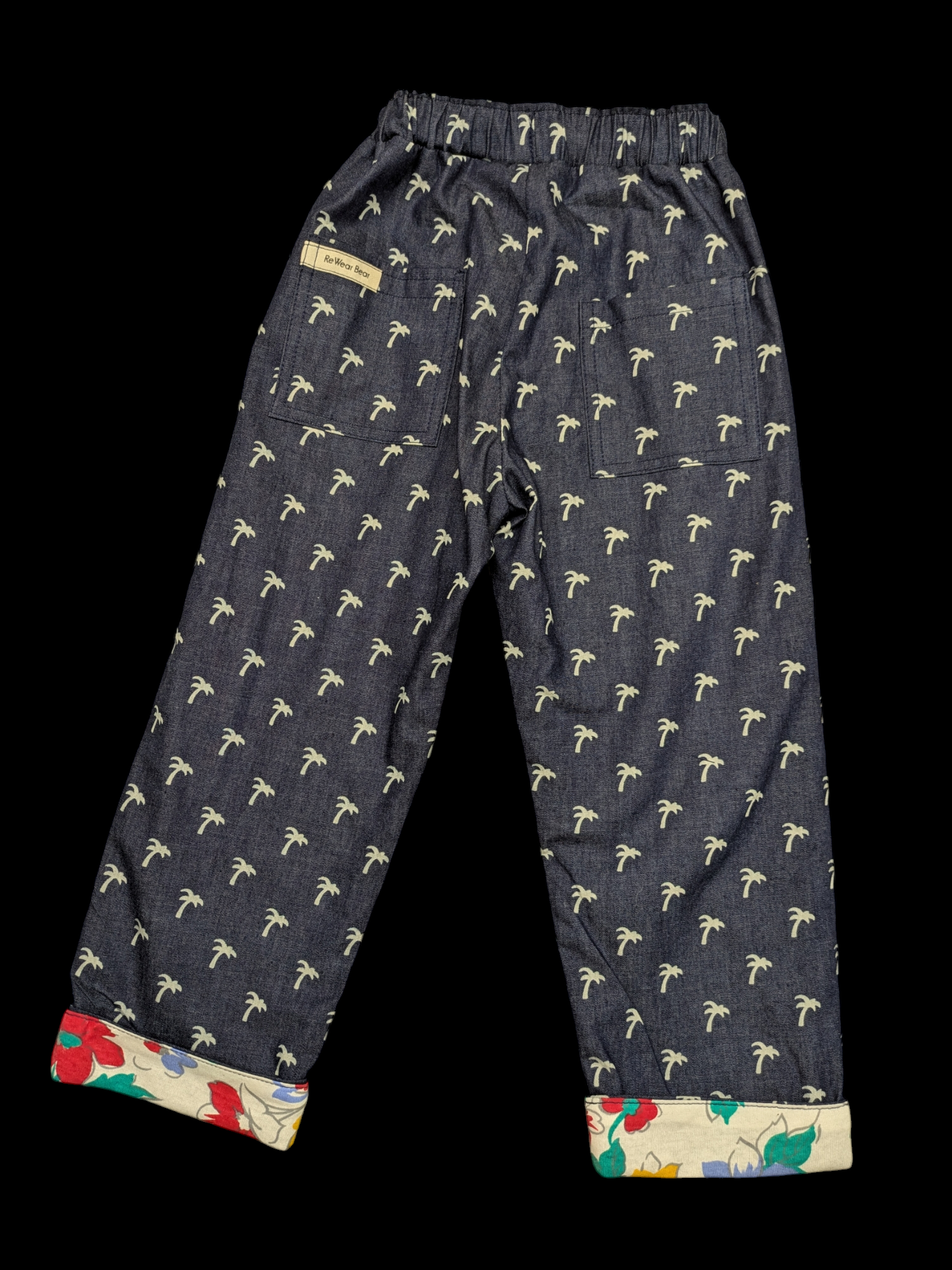 Palm trees soft denim 3-4yrs