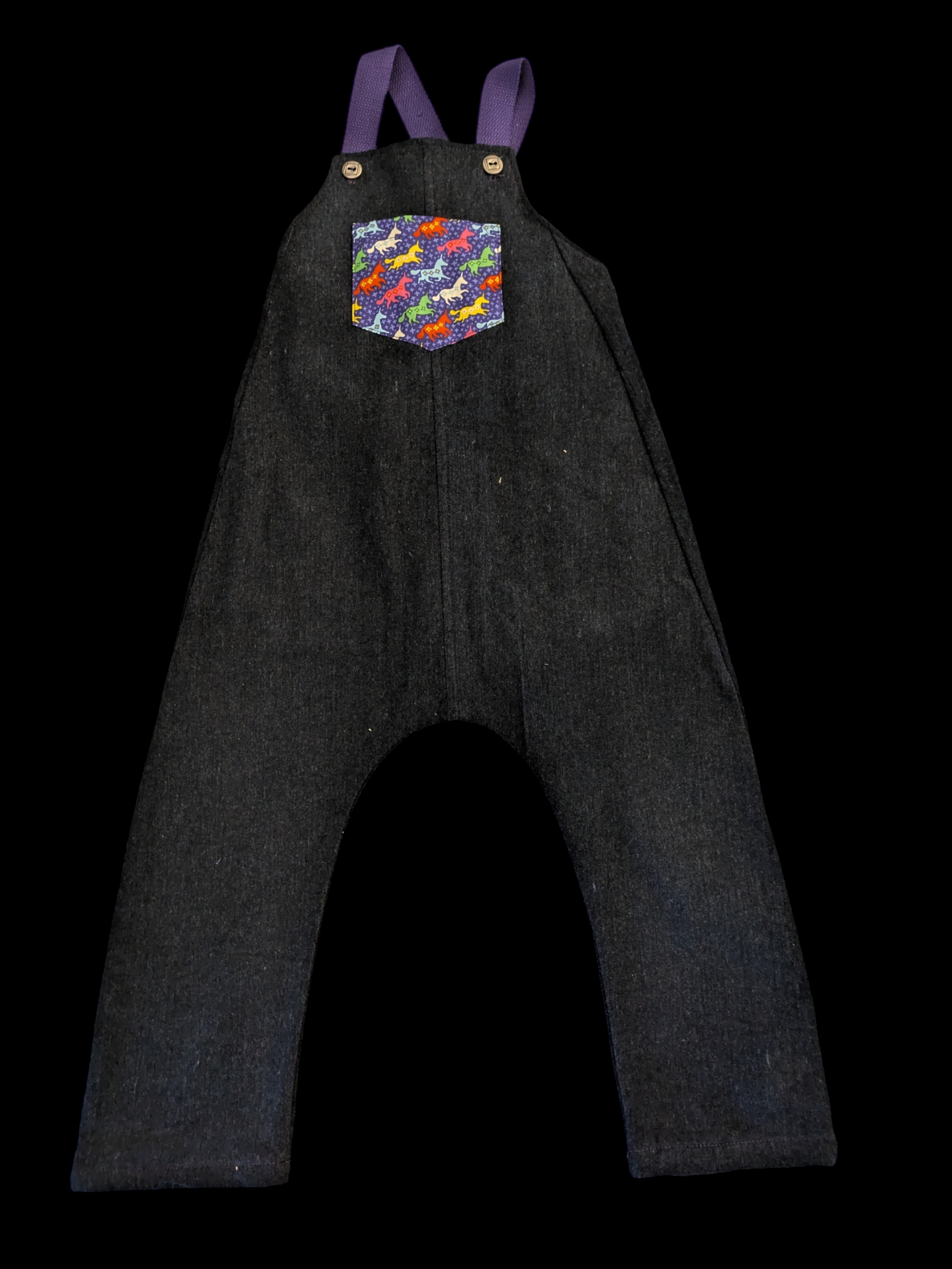 Denim Unicorn pocket 3-4y