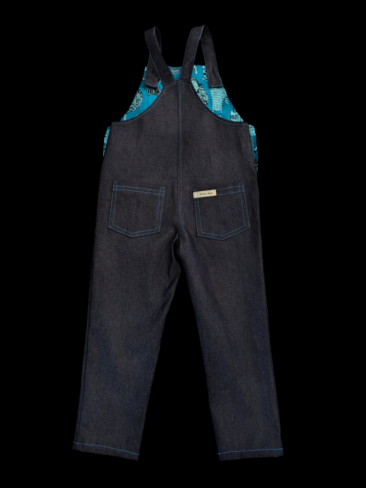 Denim with blue cats 3-4y