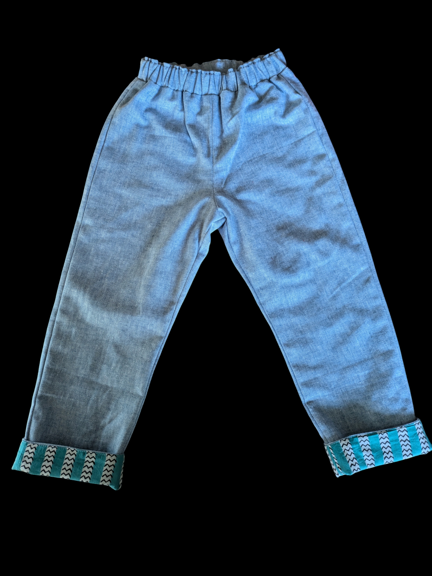 Light blue turquoise stripe 4-5yrs