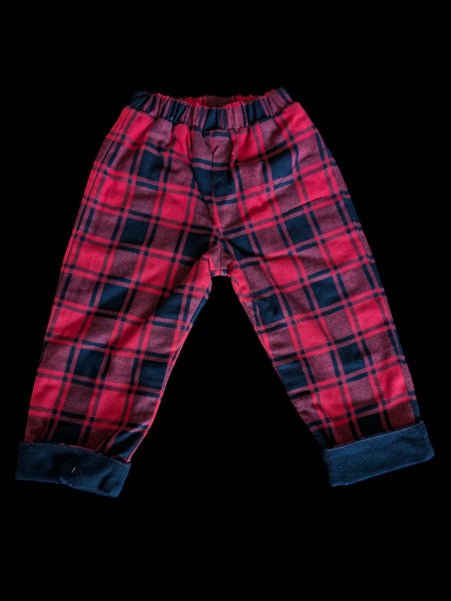 Red and black brushed cotton check 2-3yrs