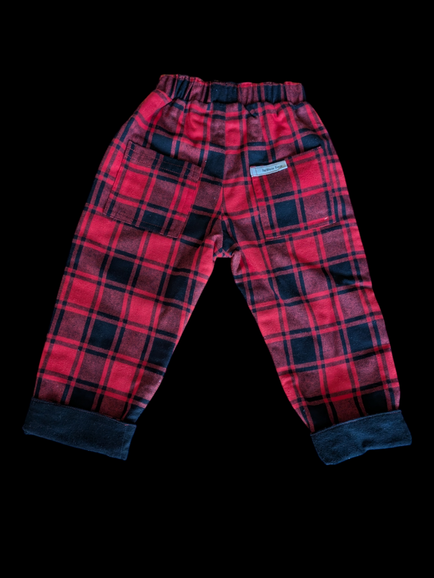 Red and black brushed cotton check 2-3yrs