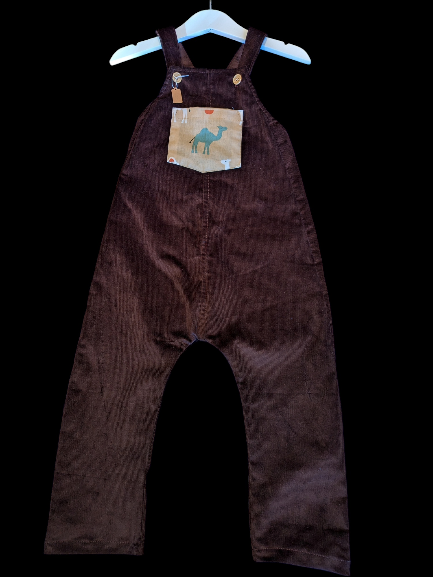 Brown cord with camel pocket 2-3yrs