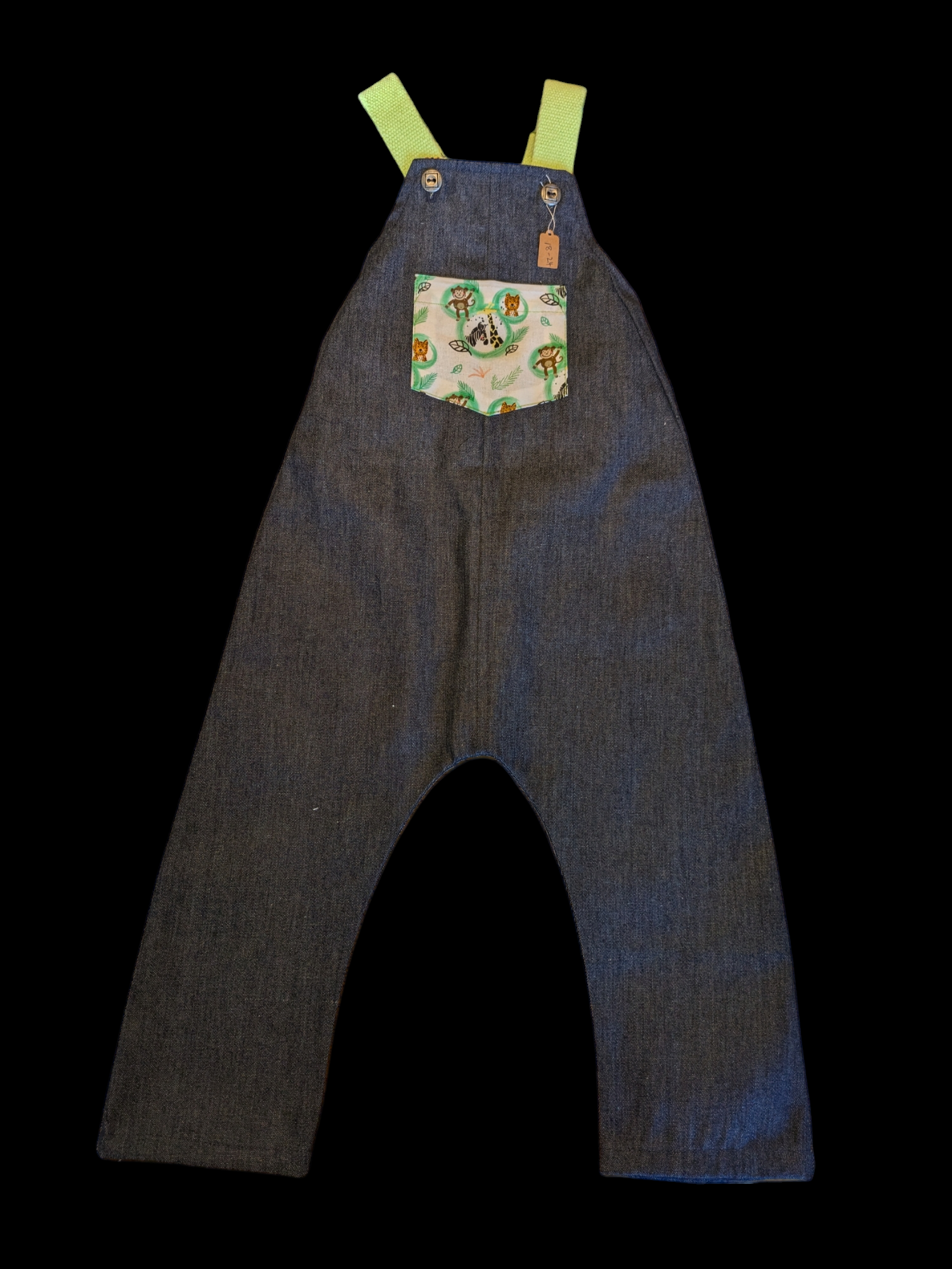 Denim green straps 1-2yrs