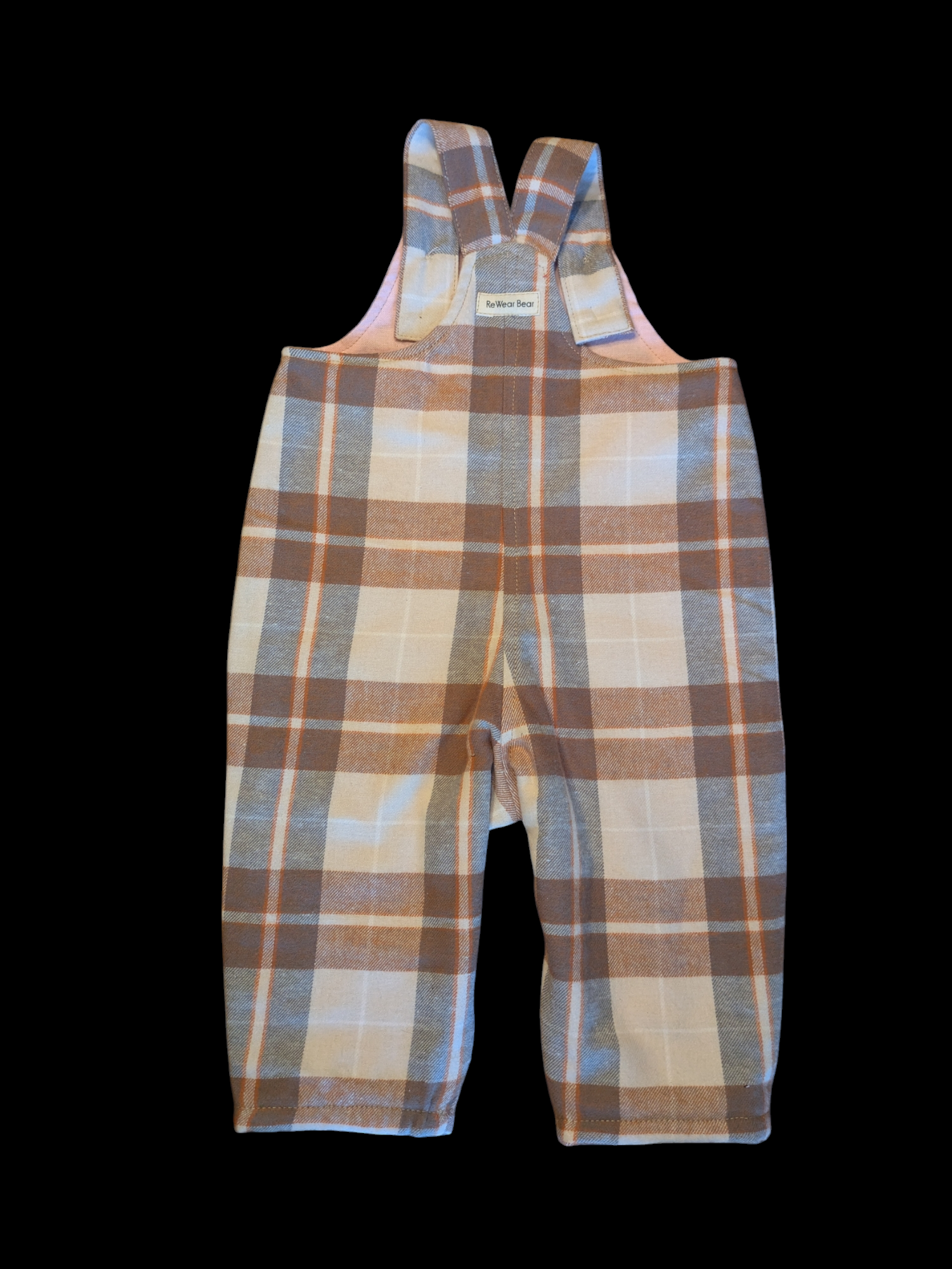 Beige check brushed cotton up to 6m