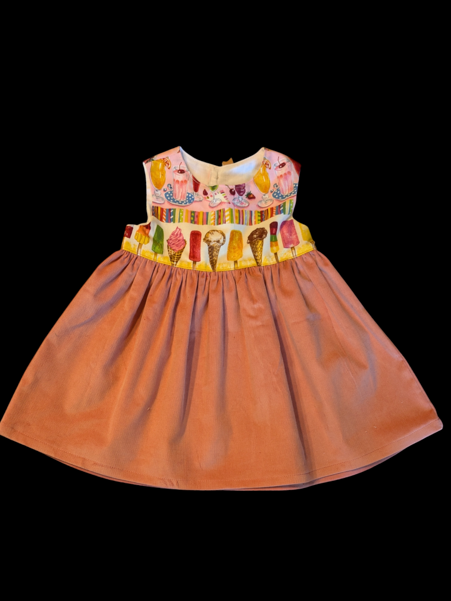 Ice lollies and cord skirt 6 - 12m
