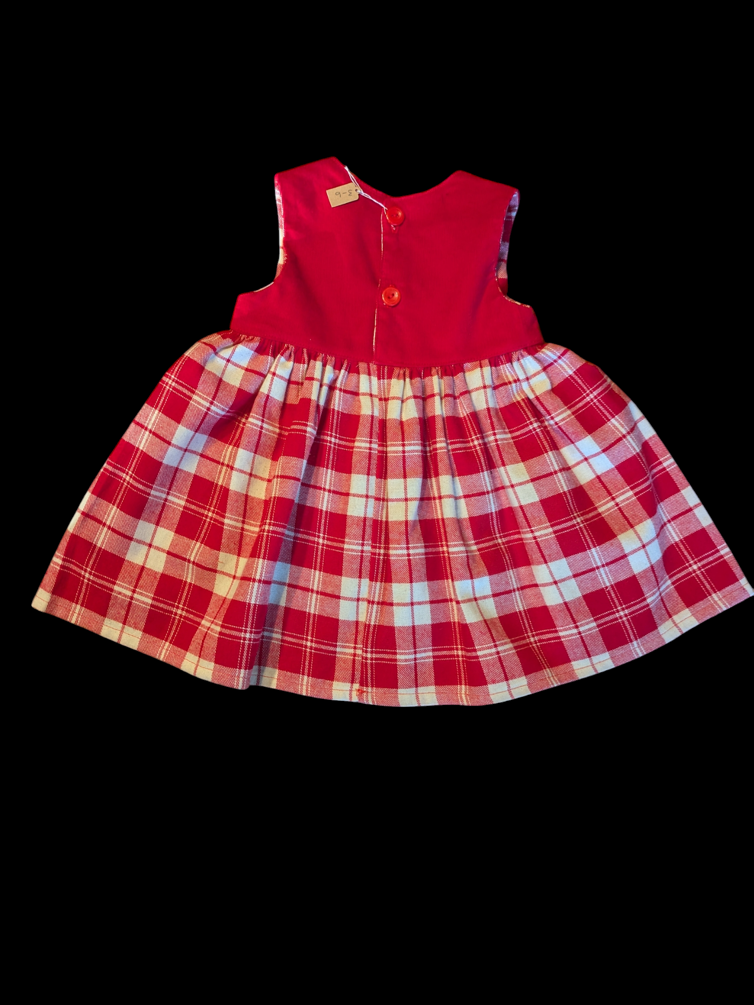 Red cord and check skirt up to 6m