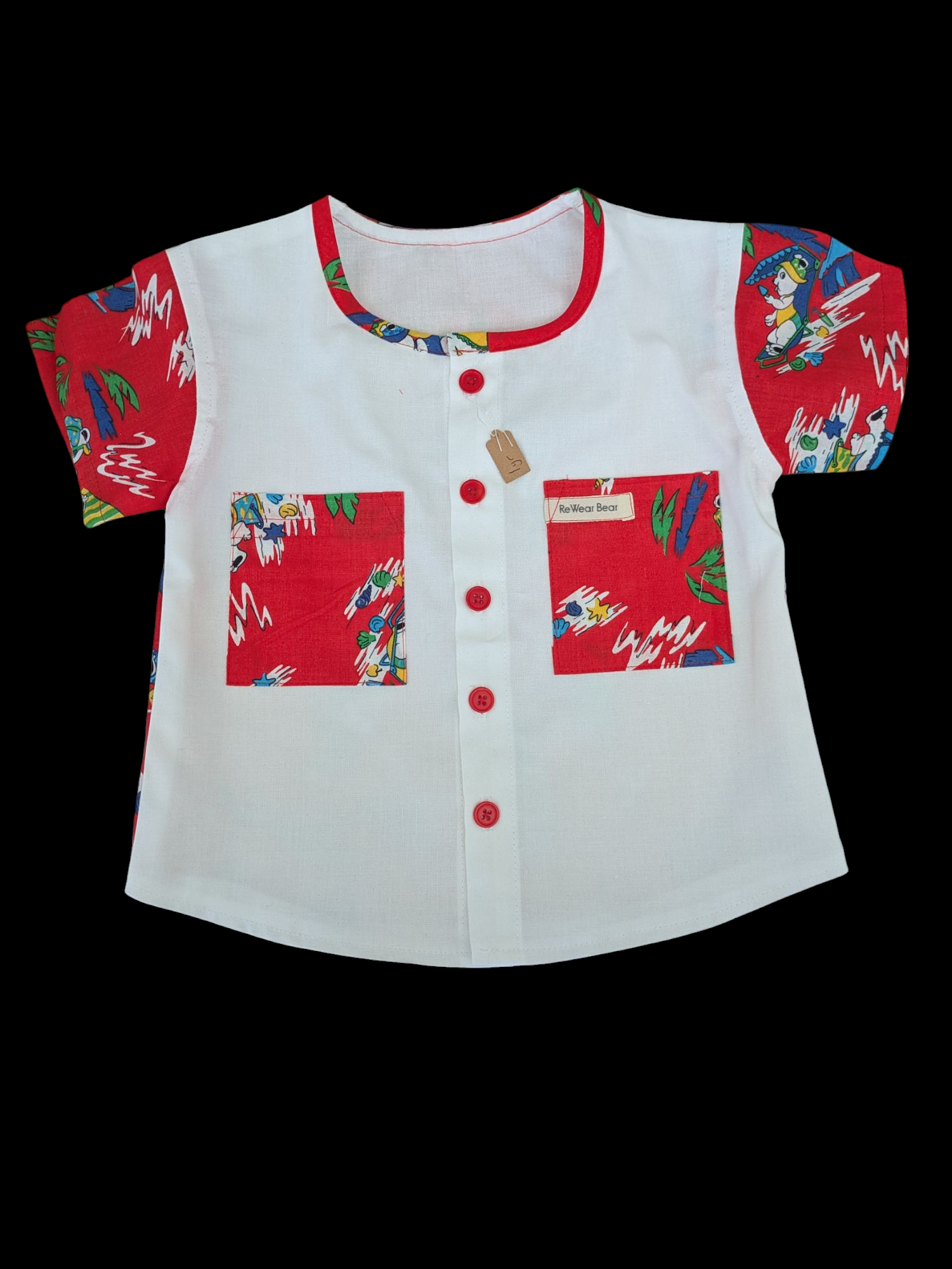 Red seaside white 1-2y