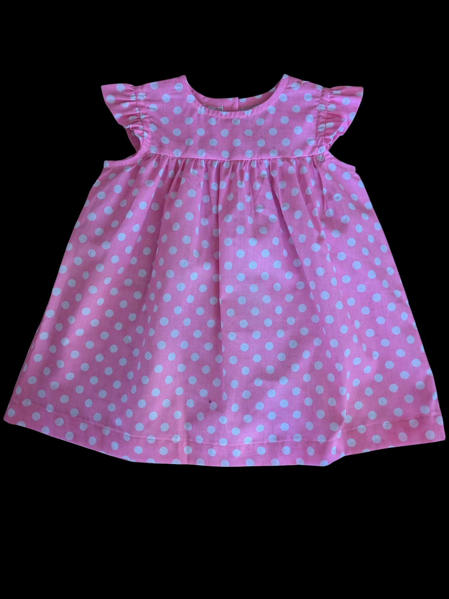 Pink spotty dress 1-2y