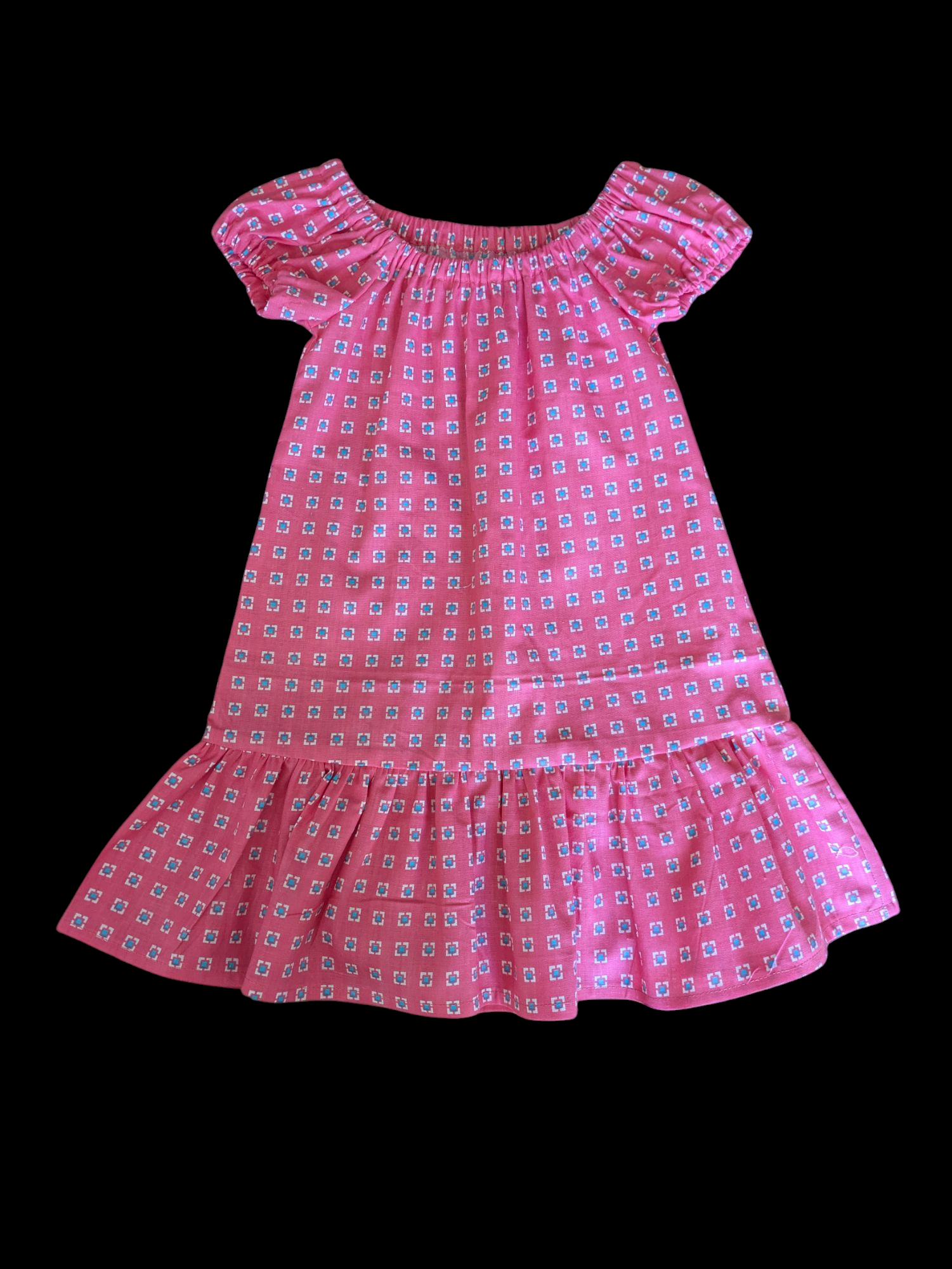 Pink blue squares 2-3yrs