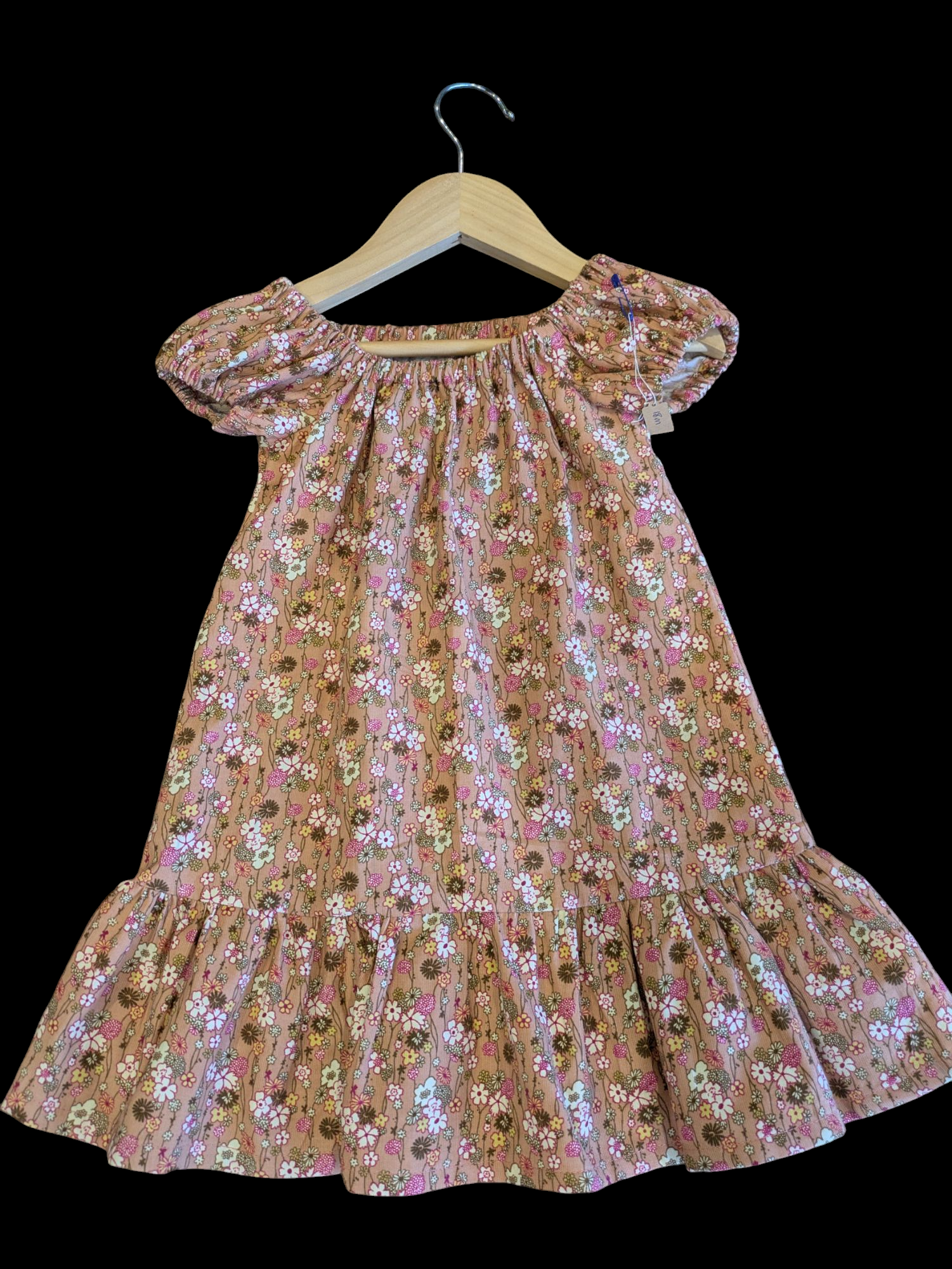 Pink cord frill 1-2y