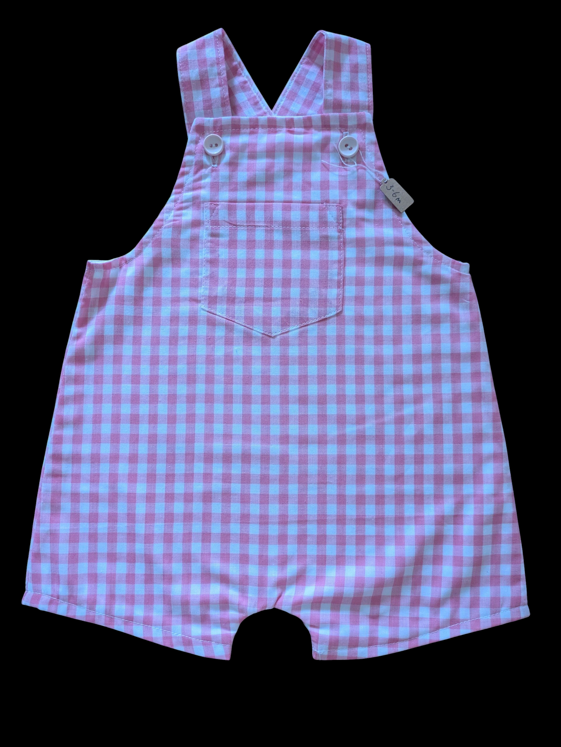 Pink gingham Up to 6m