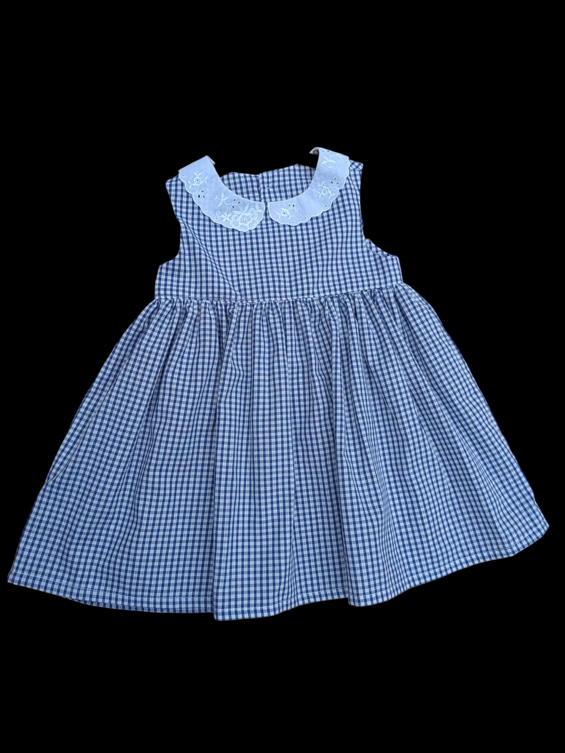 Blue check collar 1-2y