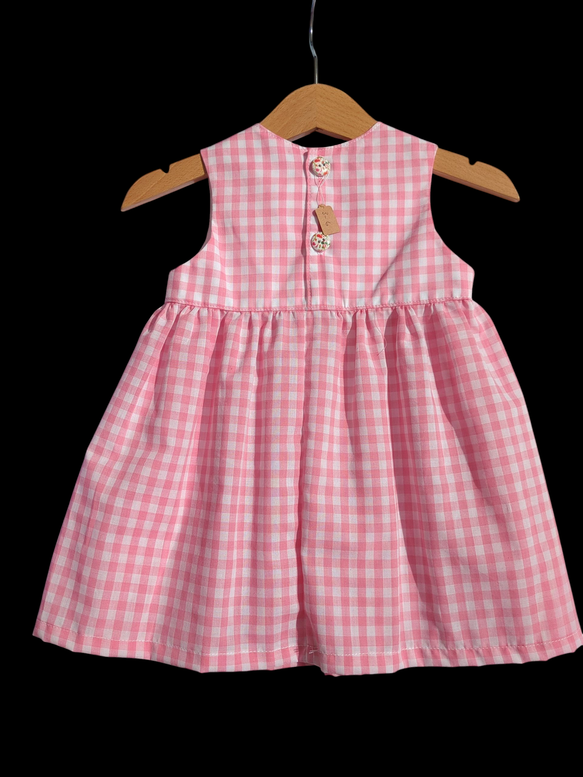 Pink gingham up to 6m