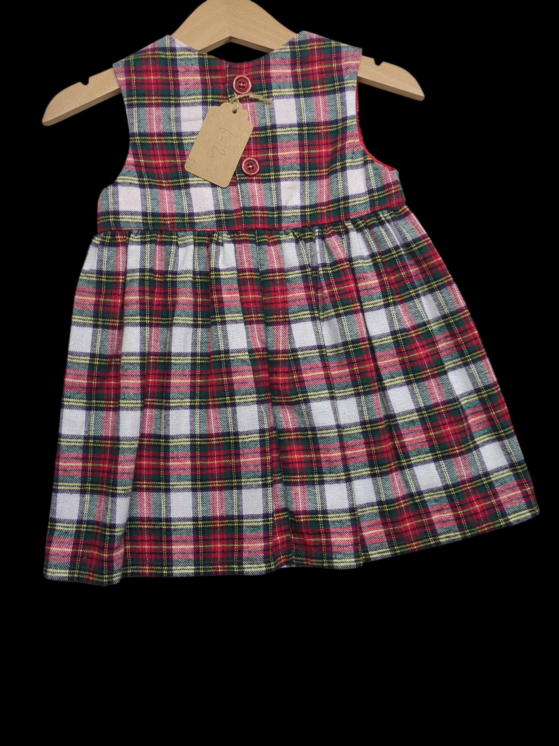 White and red check 6-12m