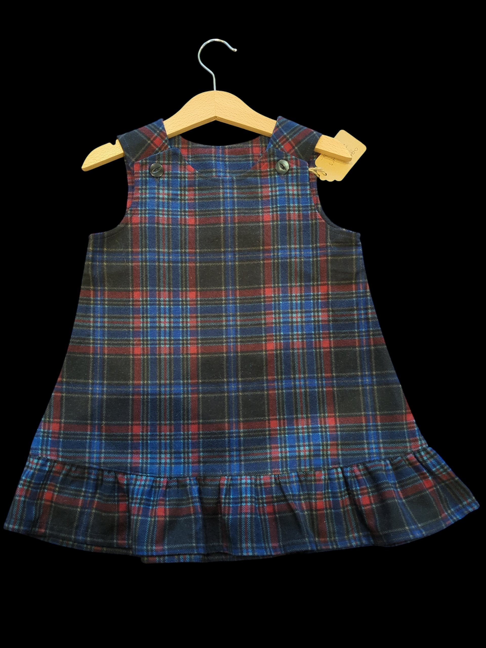 SM Blue check brushed cotton