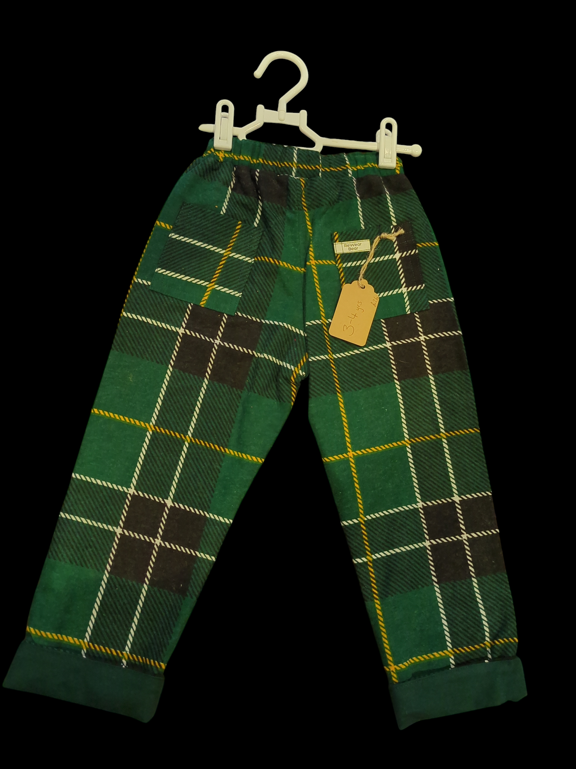 SM Brushed cotton green check