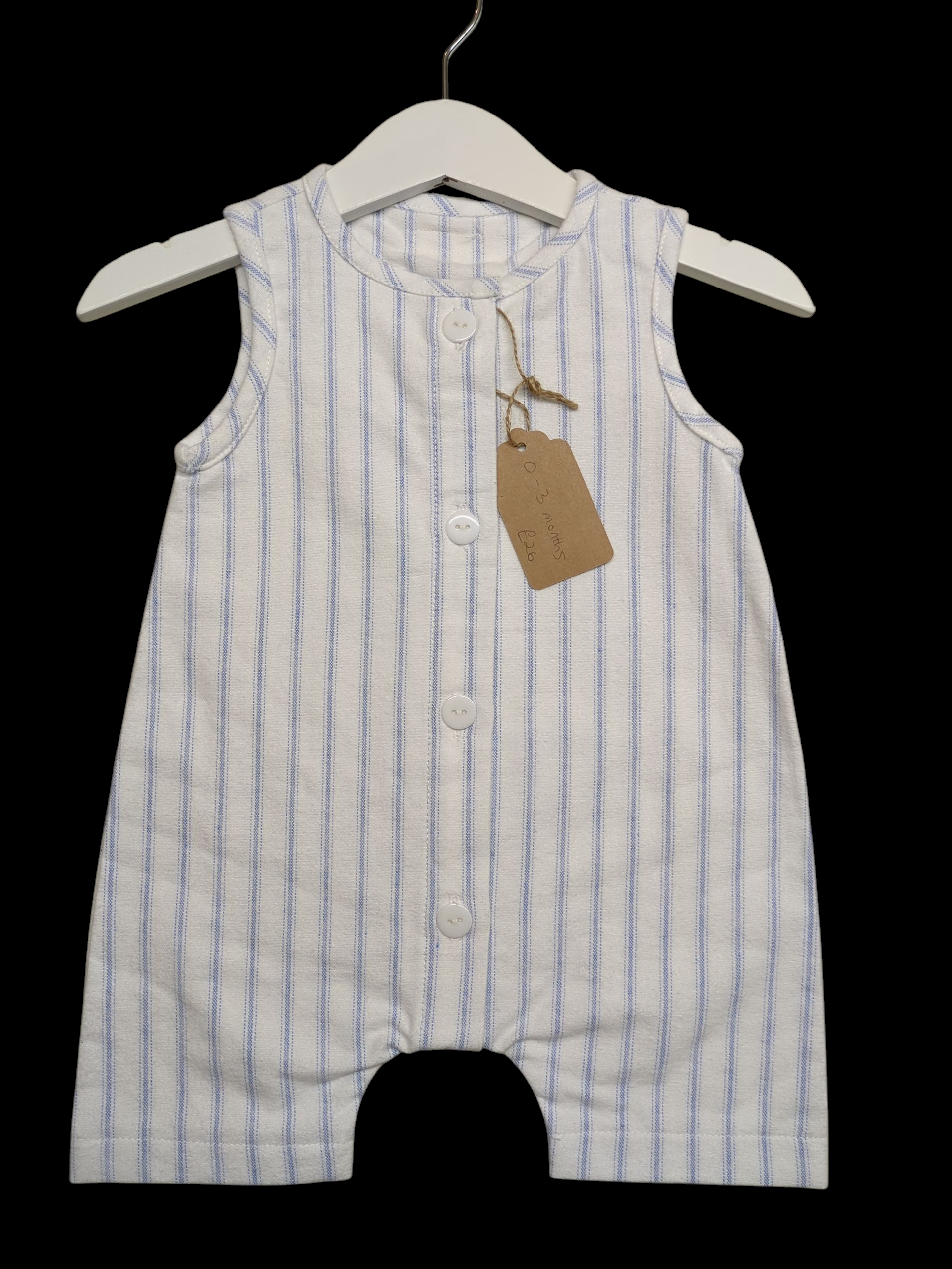 Blue and white stripe newborn