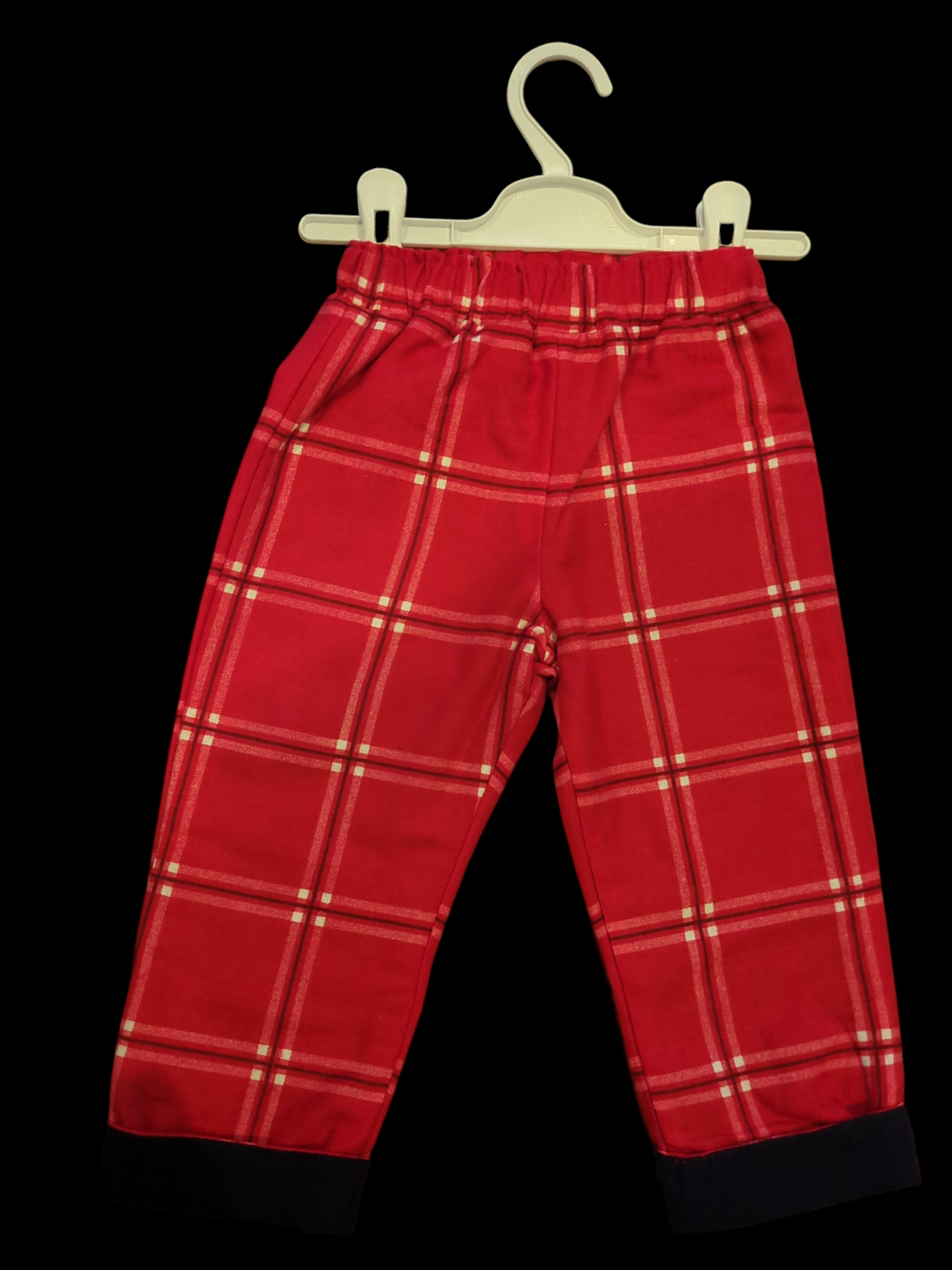 SM Brushed cotton red check and blue lining