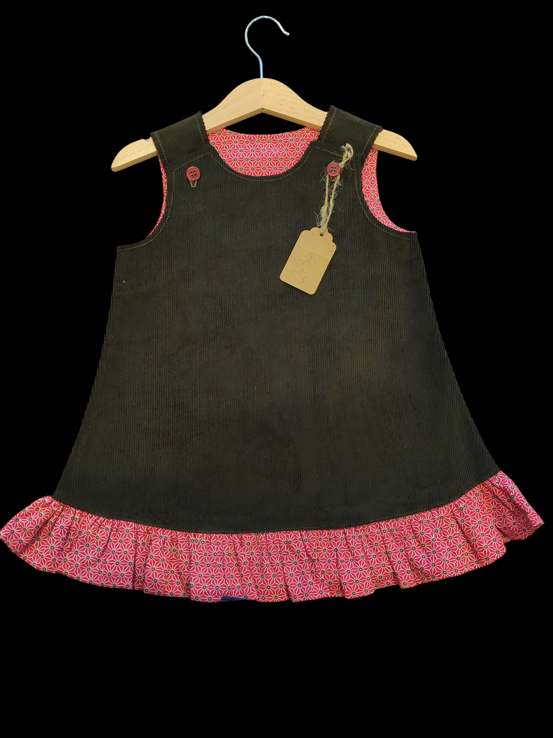 Brown cord pinafore 2-3yrs