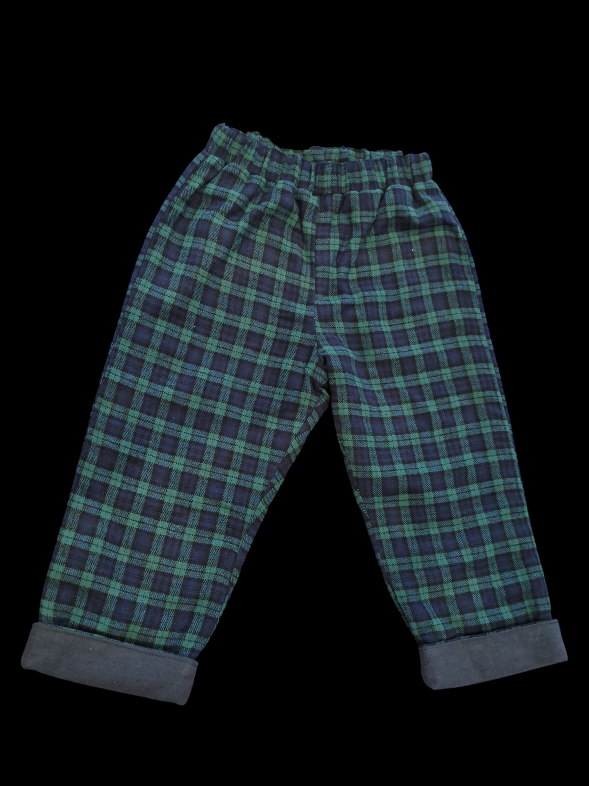 Blue brushed cotton check 1-2yrs