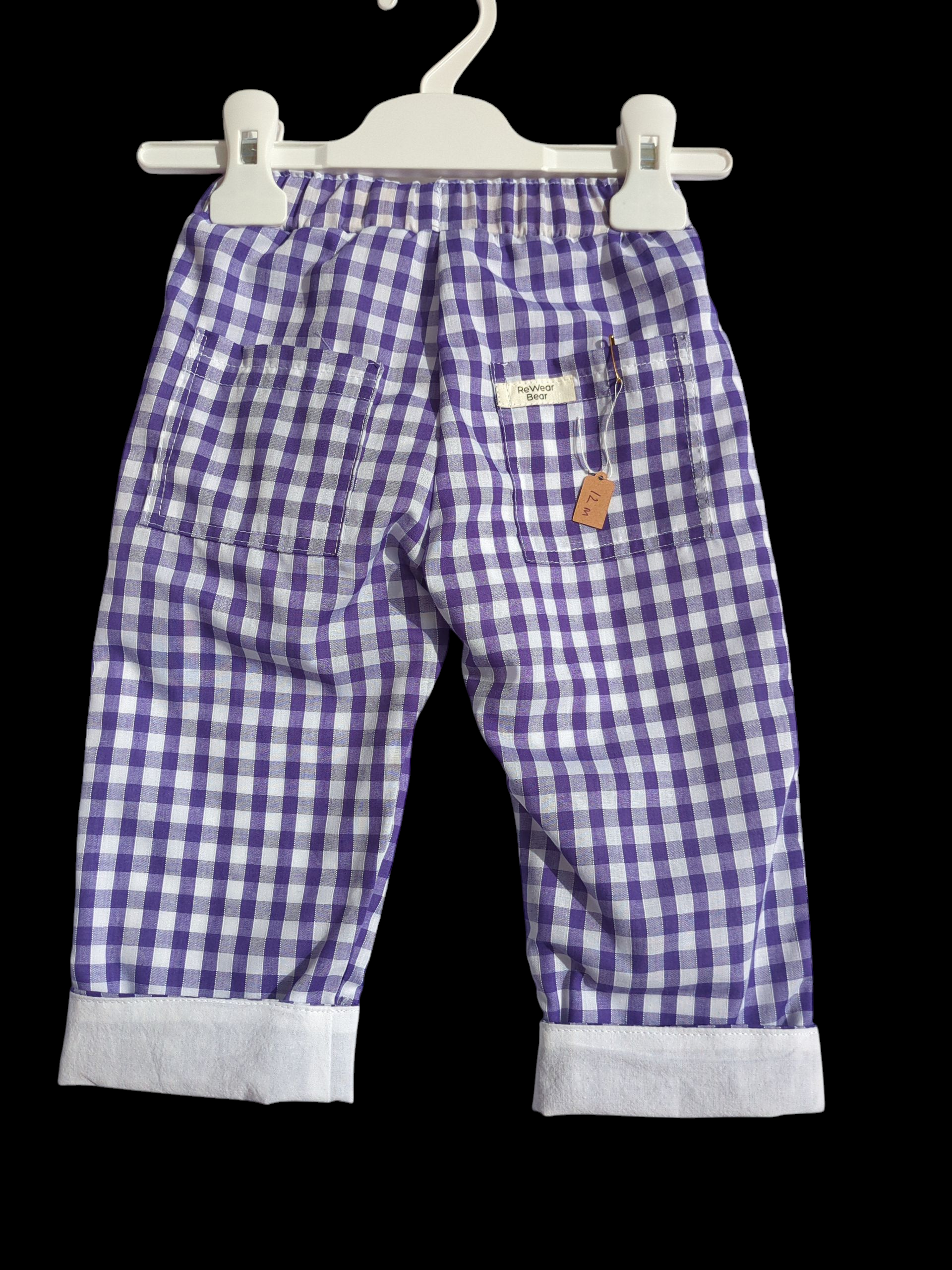 Purple gingham 12m