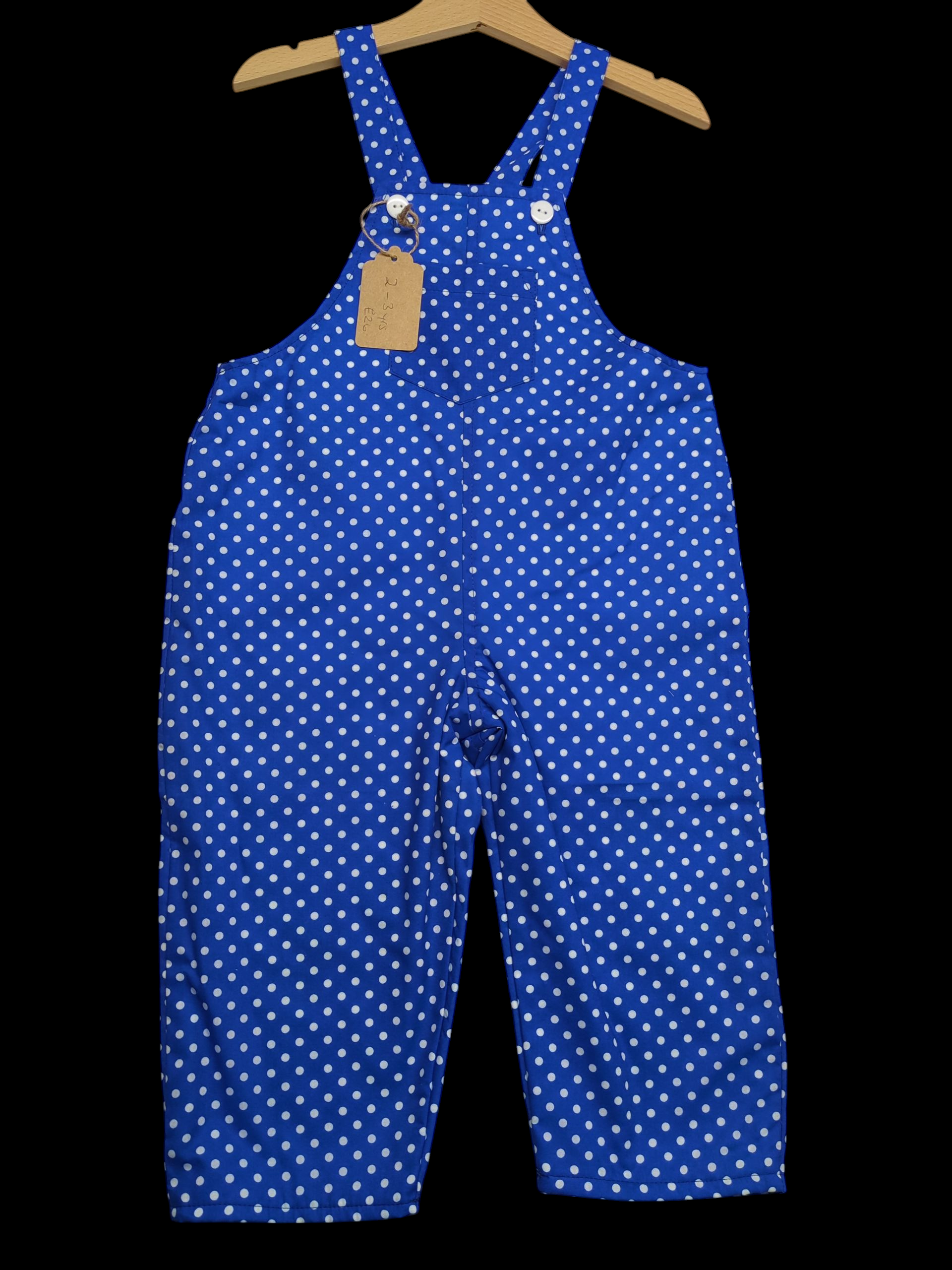Bright blue spotty 2-3