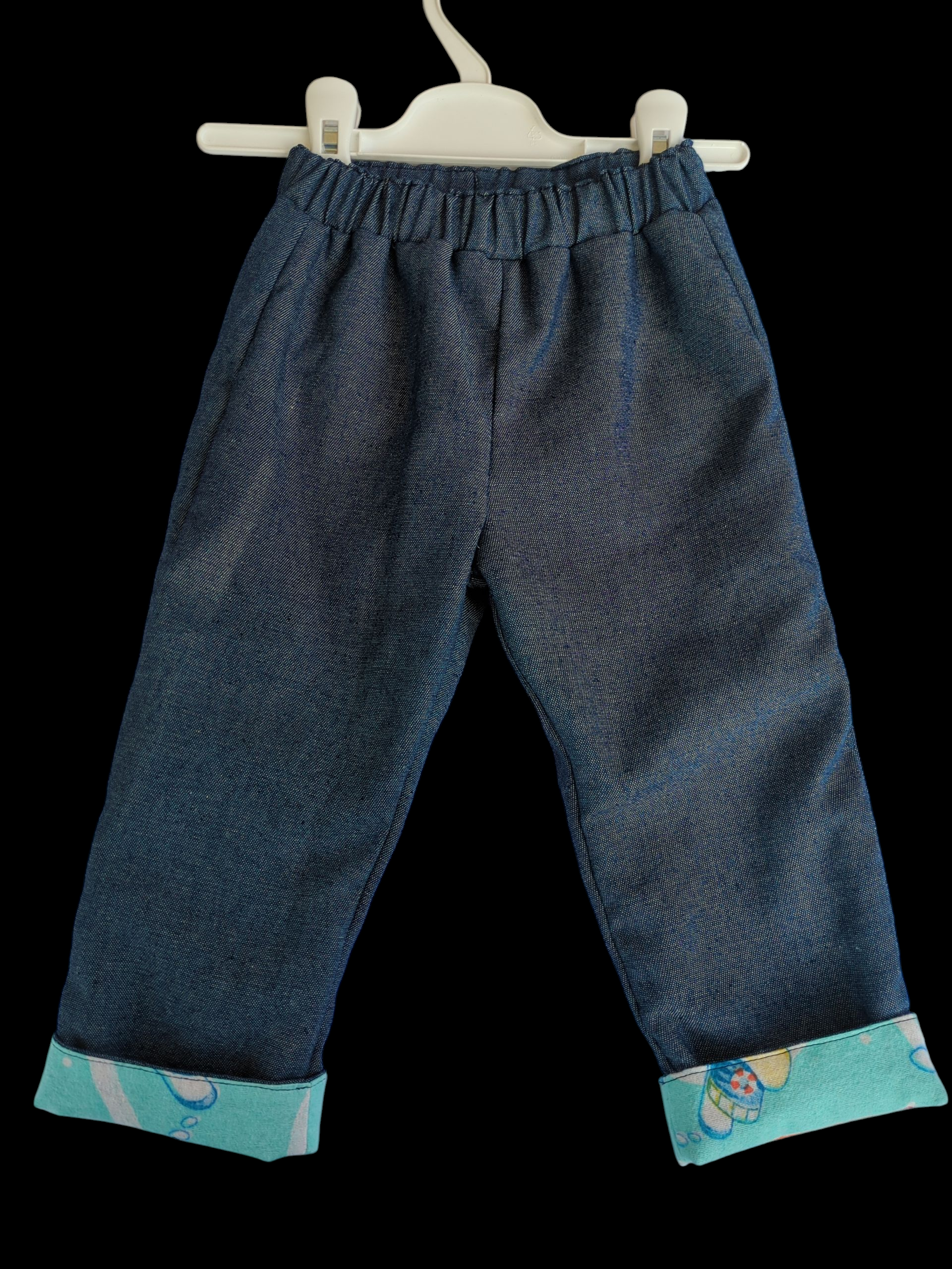 Denim with brushed cotton lining 1-2yrs