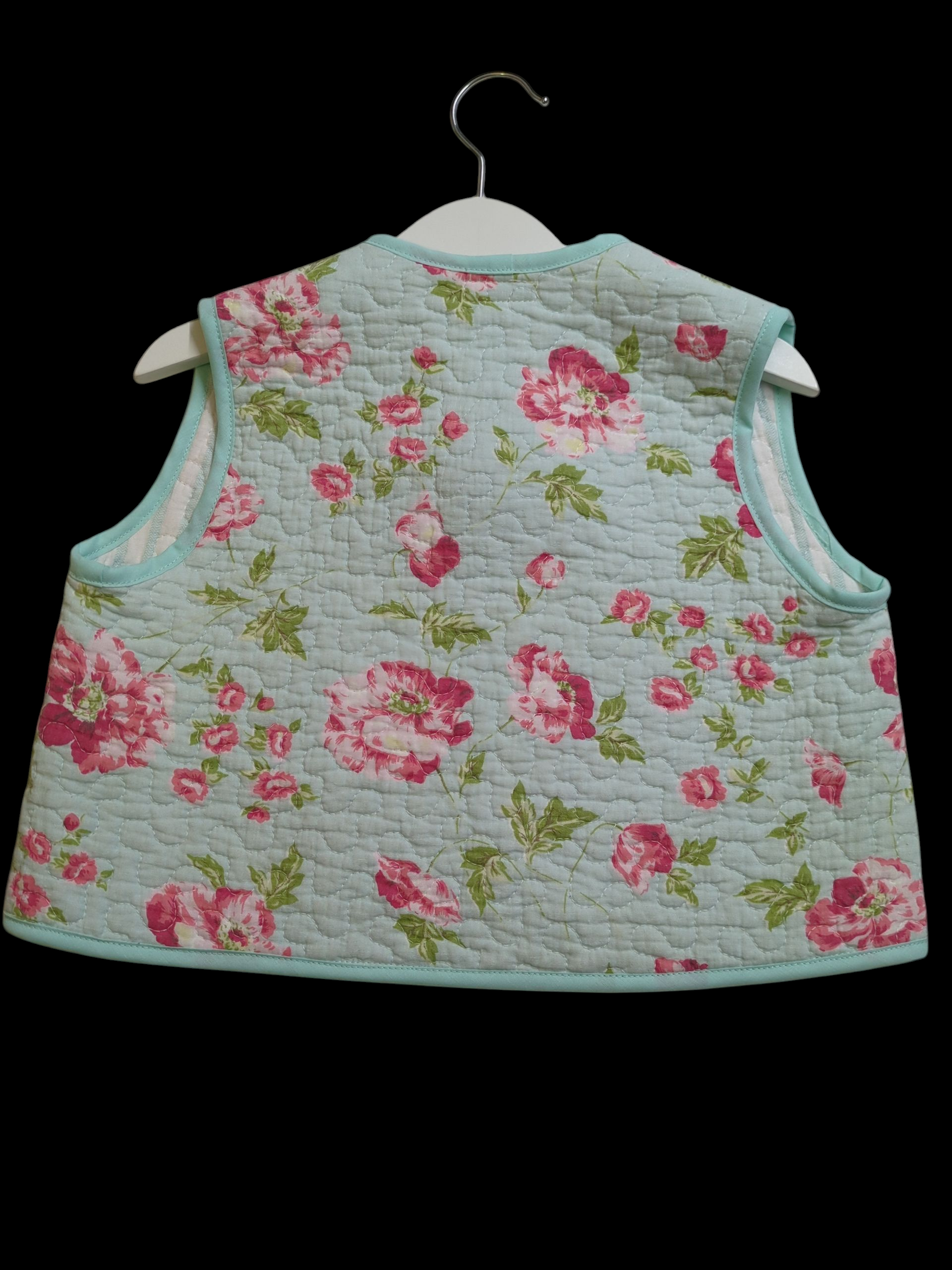 Turquoise Rose Quilted Jacket