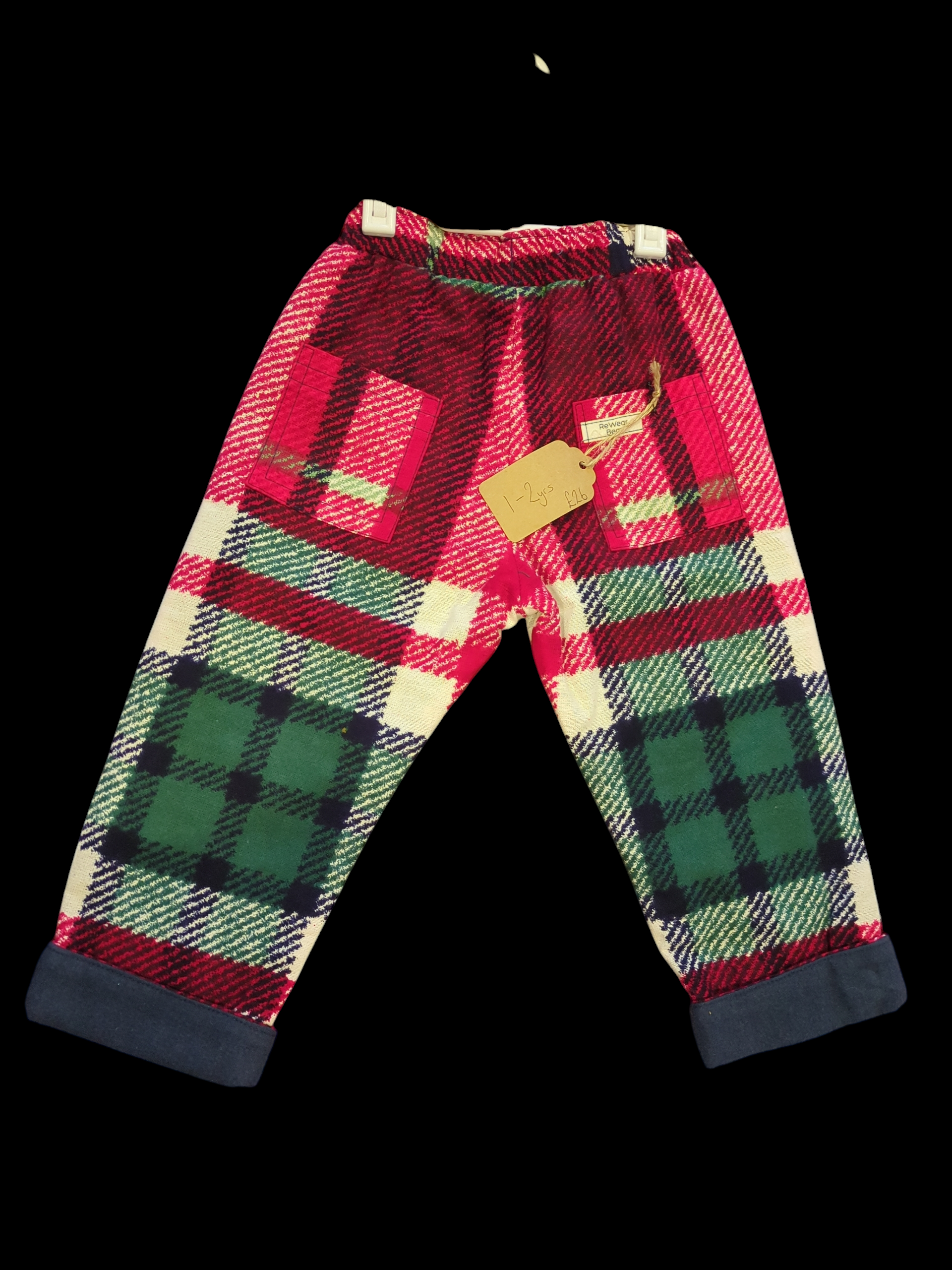 SM Brushed cotton red, green and white check